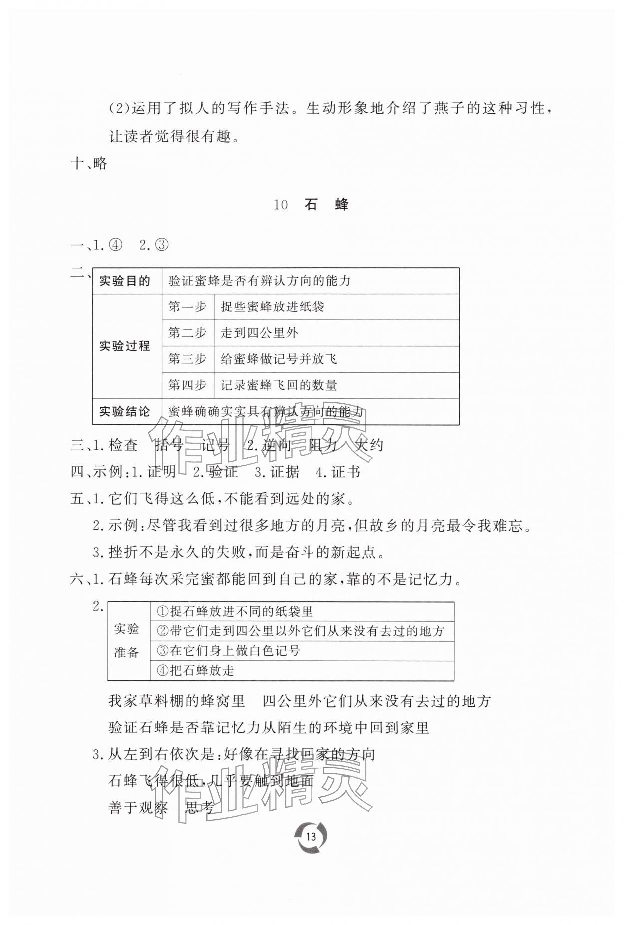 2026年新课堂同步学习与探究三年级语文下册人教版枣庄专版&nbsp;第13页