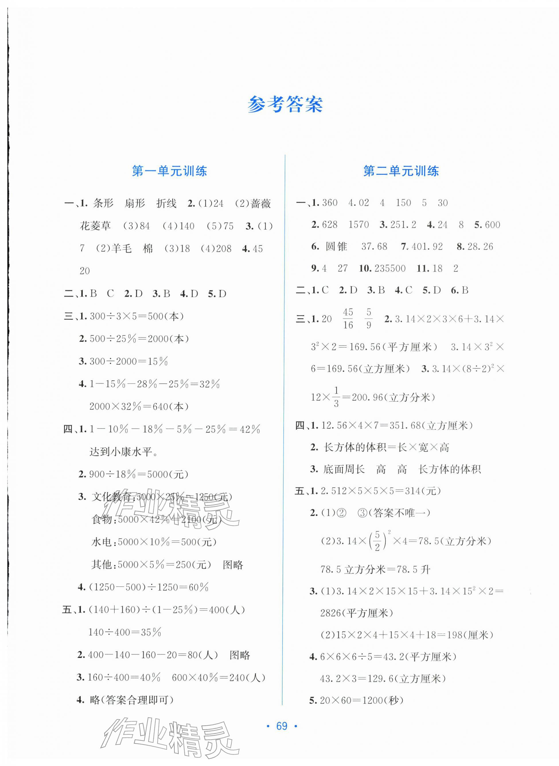 2026年全程检测单元测试卷六年级数学下册苏教版B&nbsp;第1页