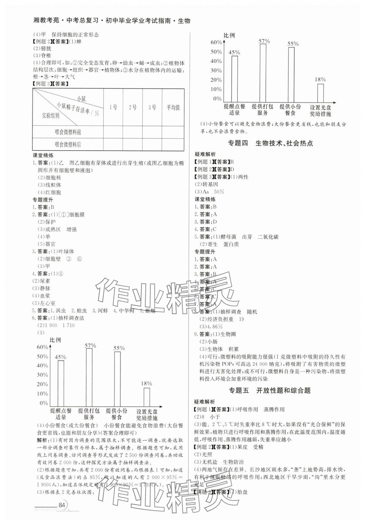 2024年湘教考苑中考总复习初中毕业学业考试指南生物 第2页