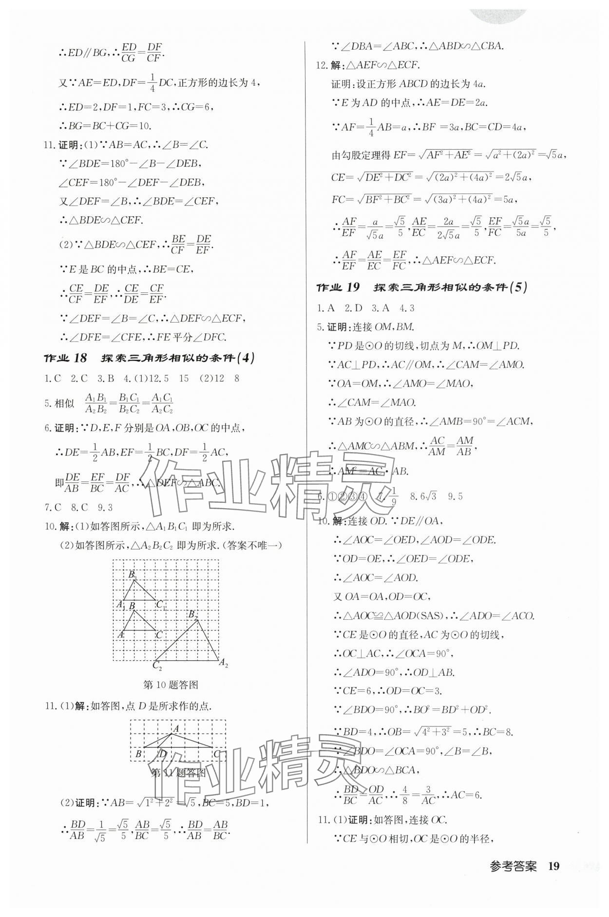 2024年啟東中學作業(yè)本九年級數(shù)學下冊蘇科版連淮專版 第19頁