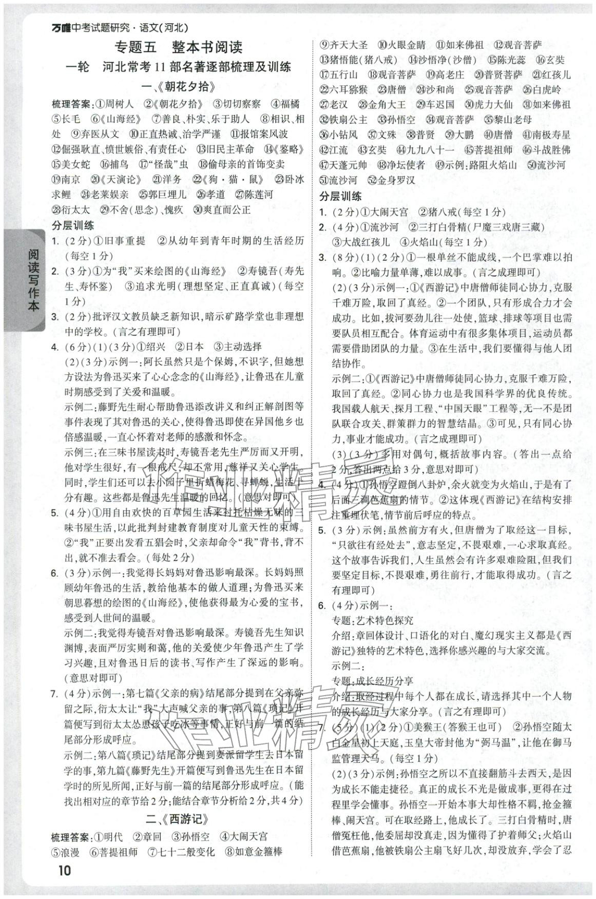 2026年萬唯中考試題研究語文河北專版 第10頁