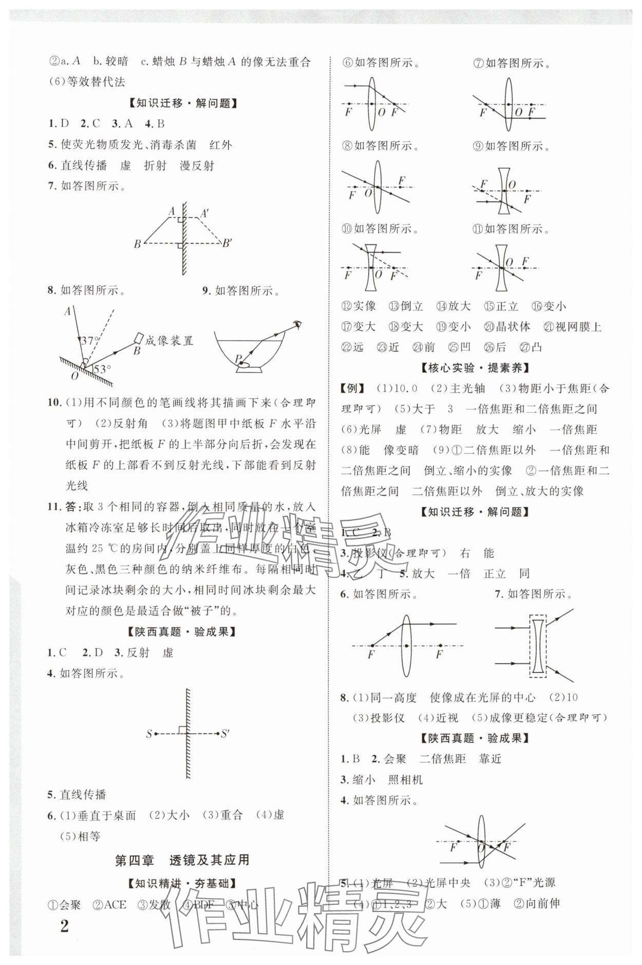 2025年中考新突破物理人教版陜西專版 參考答案第2頁