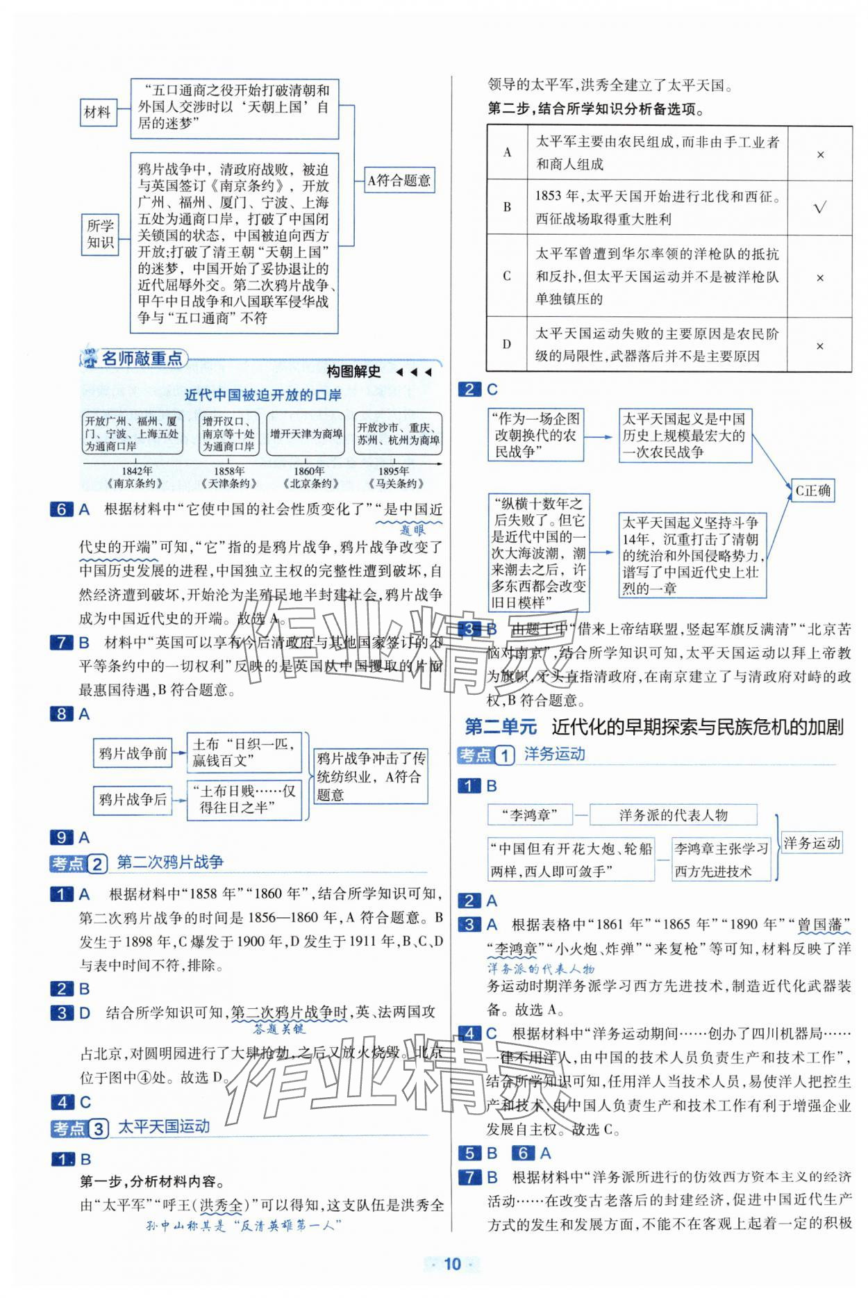 2024年金考卷中考真題分類訓(xùn)練歷史 參考答案第9頁