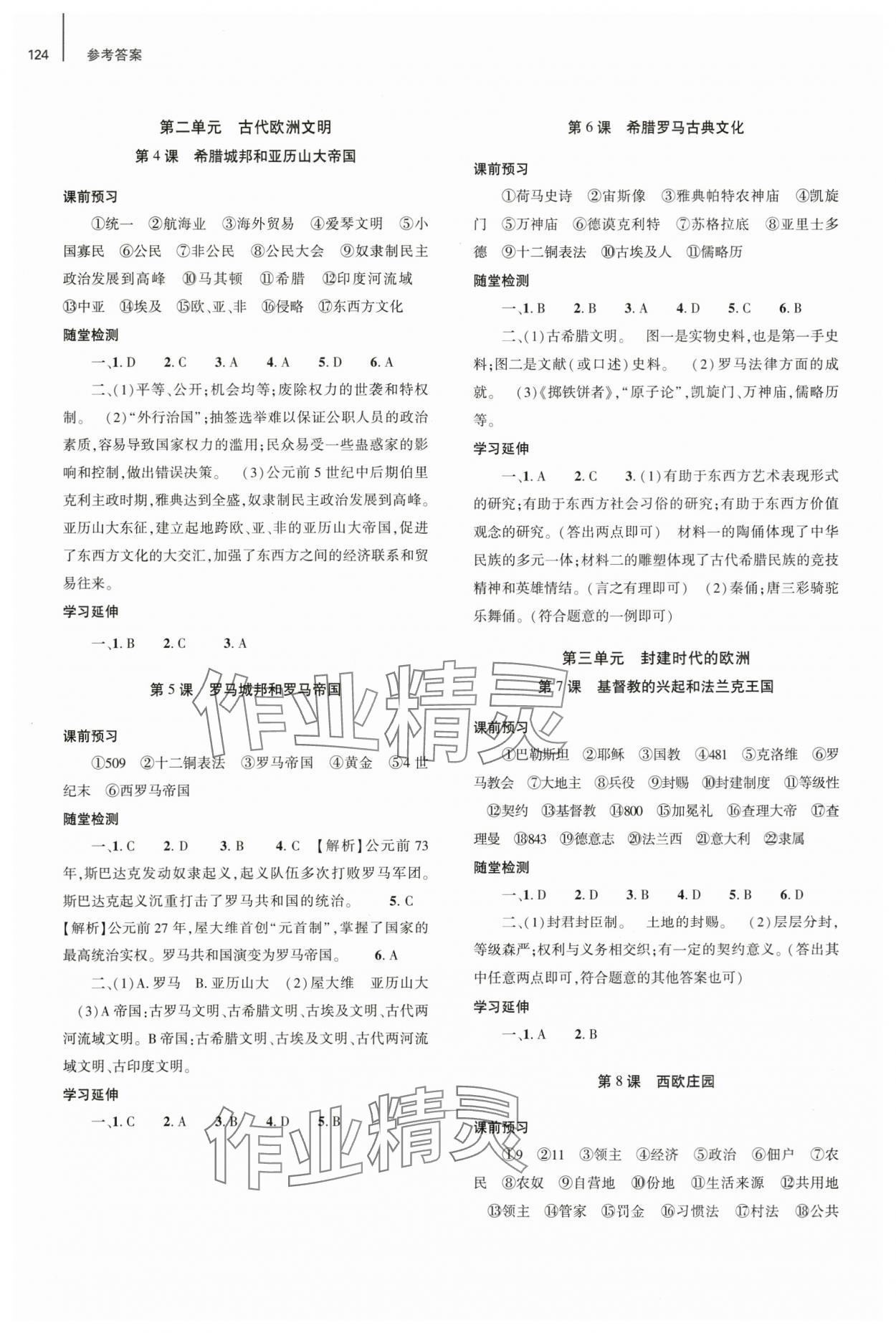 2025年同步练习册大象出版社九年级历史上册人教版 第2页