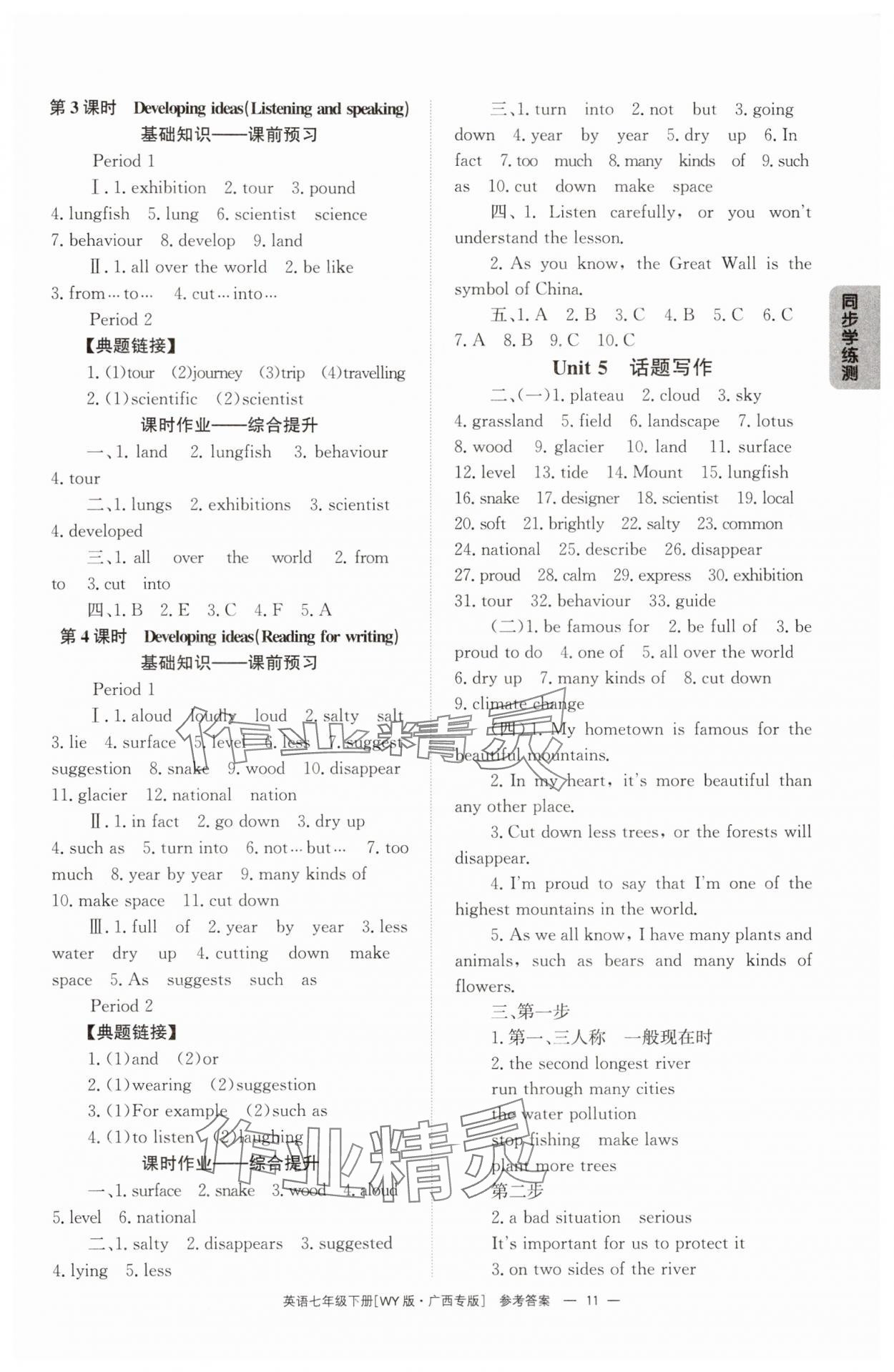 2025年全效學(xué)習(xí)同步學(xué)練測七年級英語下冊外研版廣西專版 第11頁