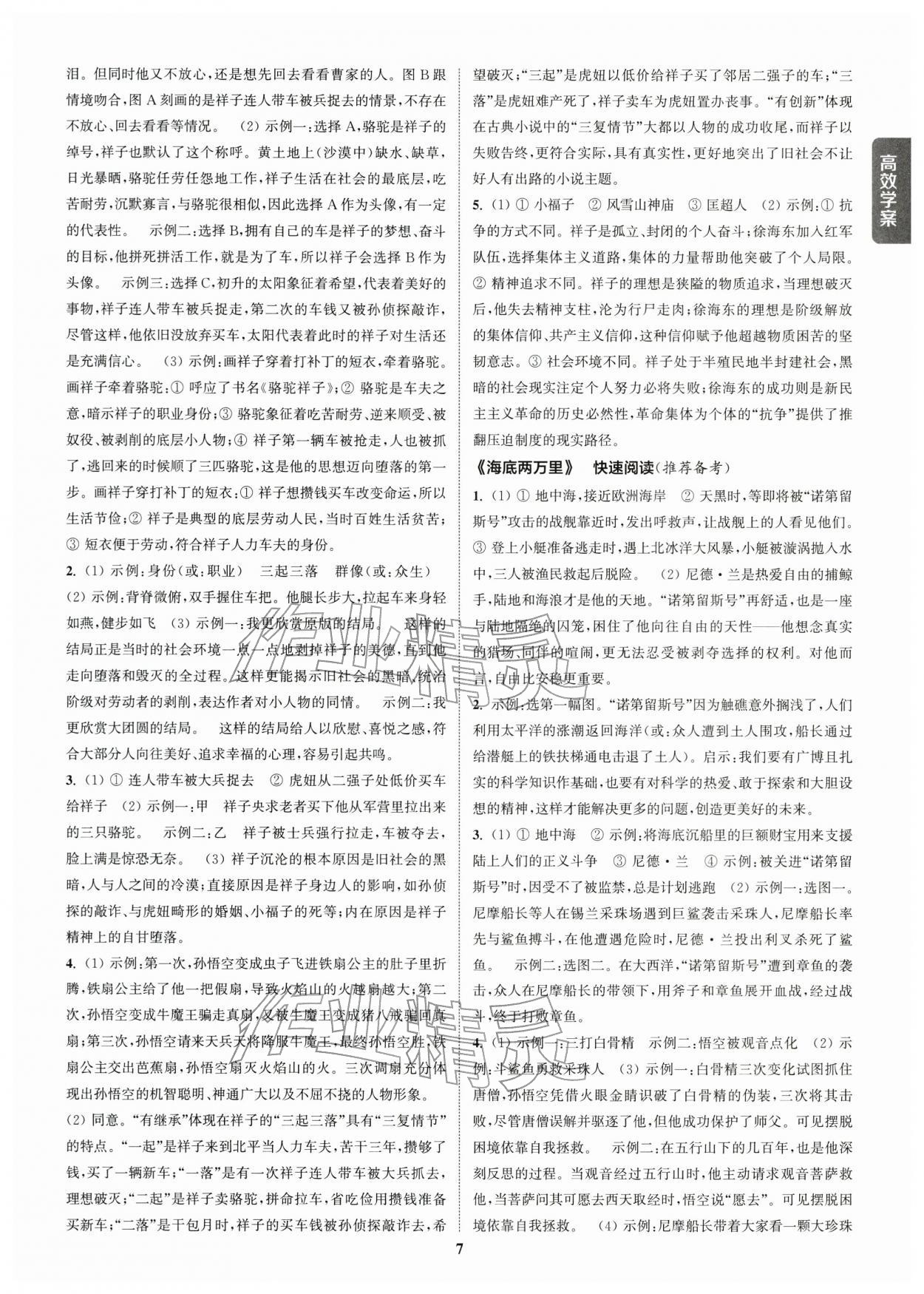 2026年通城1典中考復(fù)習(xí)方略語文蘇州專版 參考答案第6頁