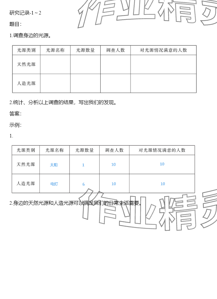 2024年同步實踐評價課程基礎訓練五年級科學下冊湘科版 參考答案第83頁