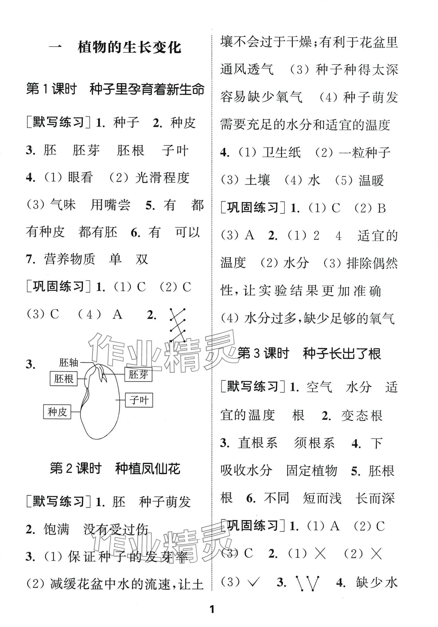 2024年通城學(xué)典默寫能手四年級(jí)科學(xué)下冊(cè)教科版 第1頁(yè)