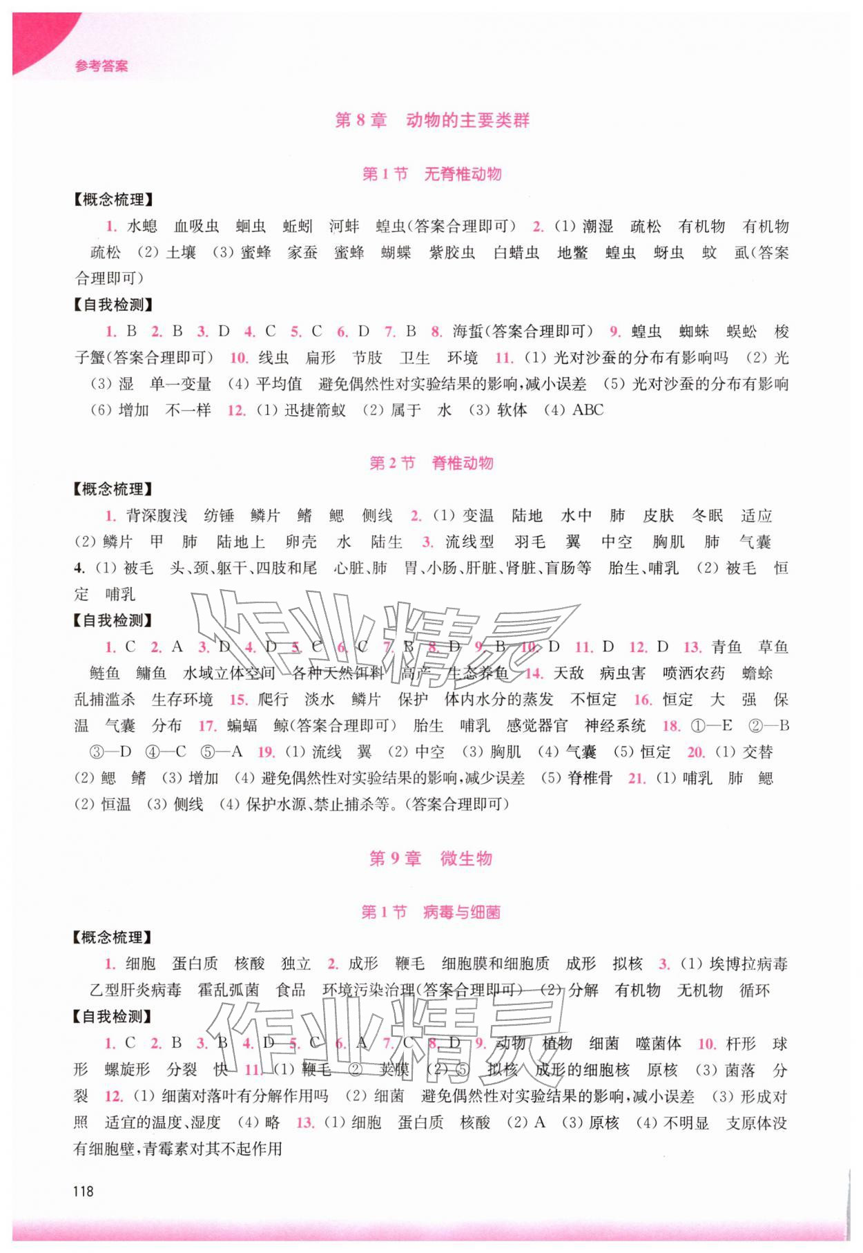 2026年学习与评价江苏凤凰教育出版社七年级生物下册苏科版&nbsp;第2页