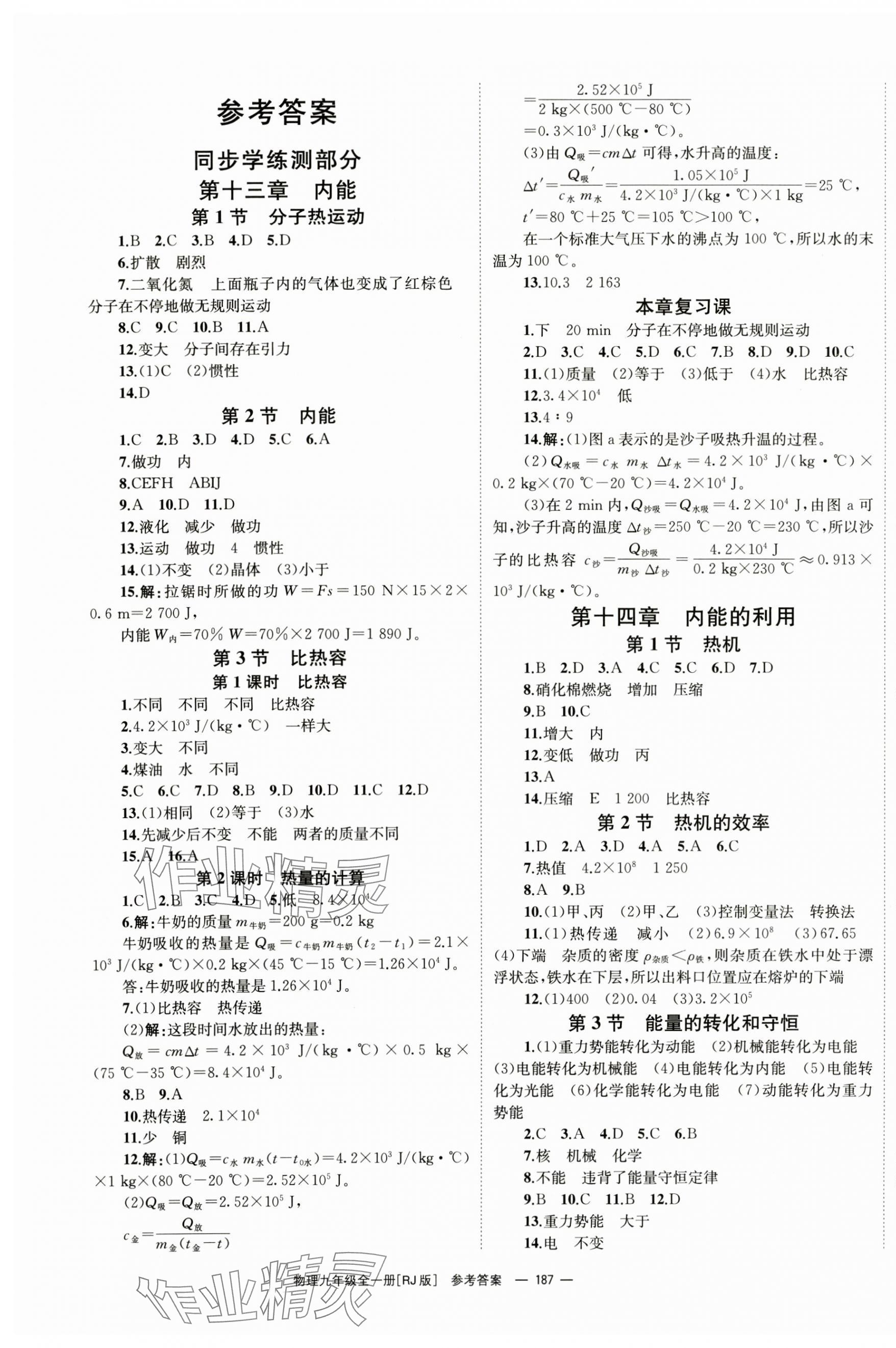 2024年全效學(xué)習(xí)同步學(xué)練測(cè)九年級(jí)物理全一冊(cè)人教版 第1頁(yè)