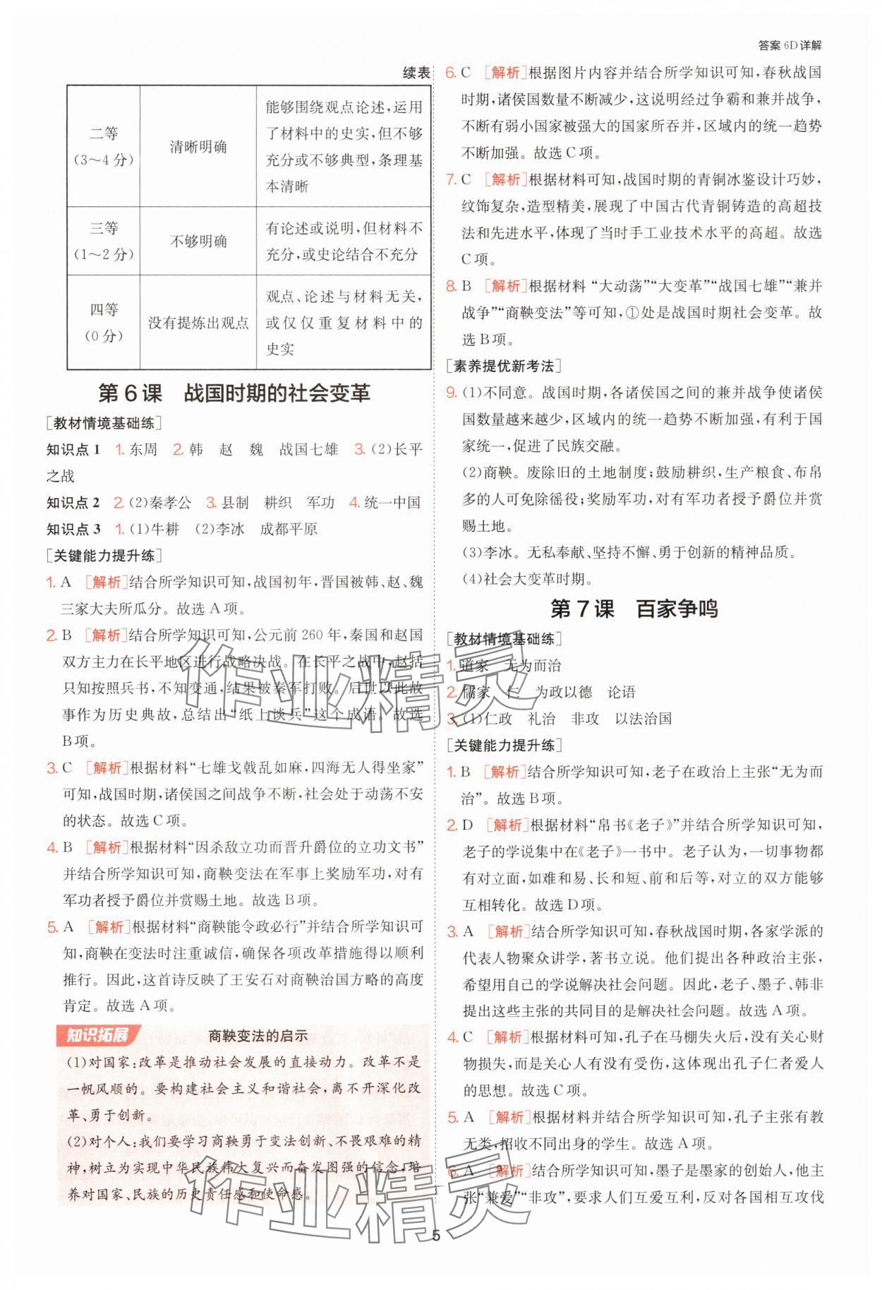 2025年1課3練單元達(dá)標(biāo)測試七年級歷史上冊人教版 第5頁