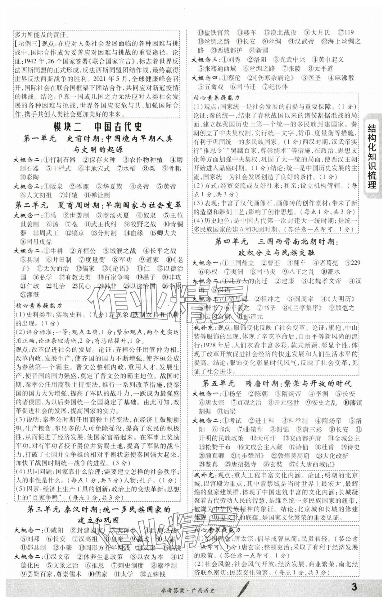 2024年一戰(zhàn)成名新中考歷史廣西專版&nbsp;第3頁