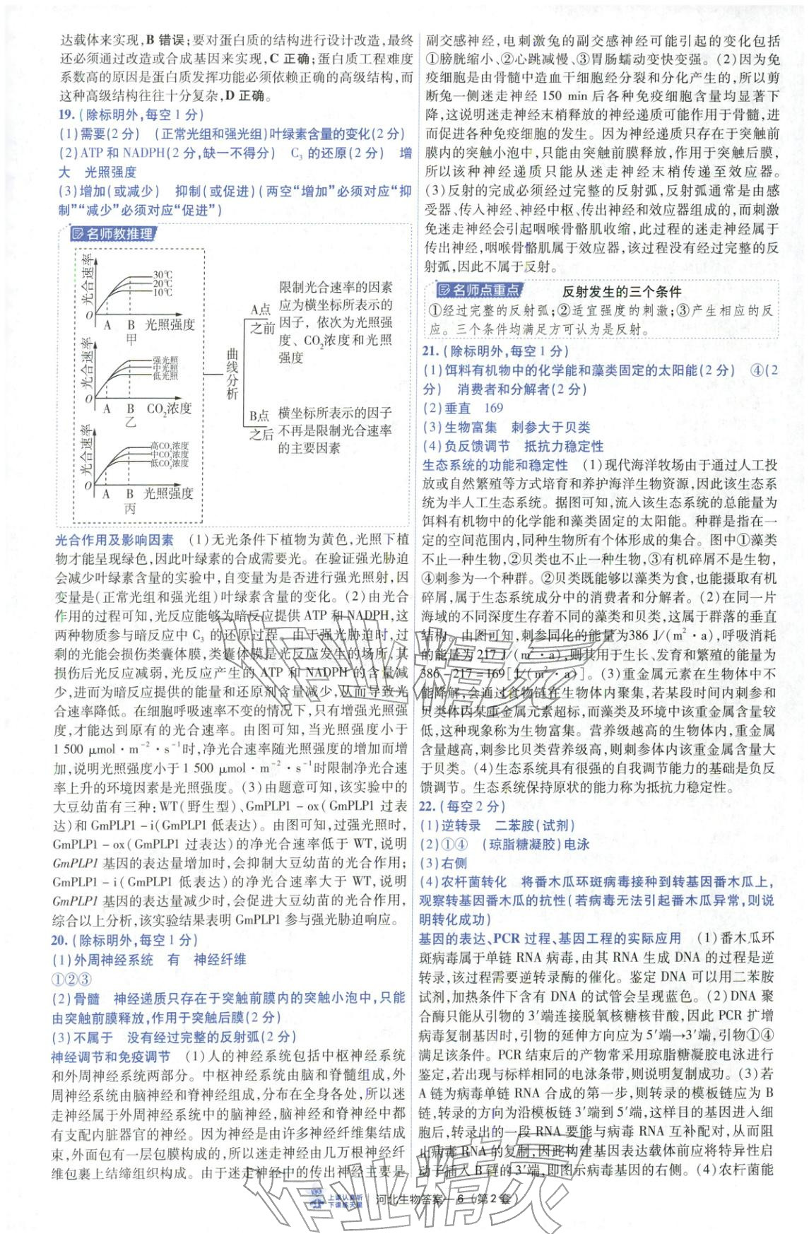 2026年金考卷優秀模擬試卷匯編45套高中生物河北專版 第6頁