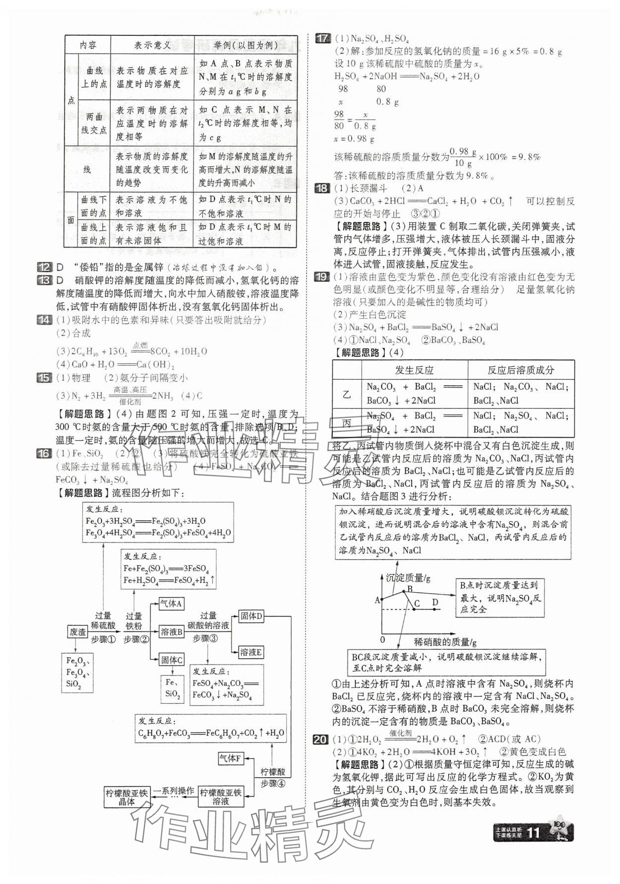 2025年金考卷45套匯編化學(xué)湖北專版 參考答案第11頁