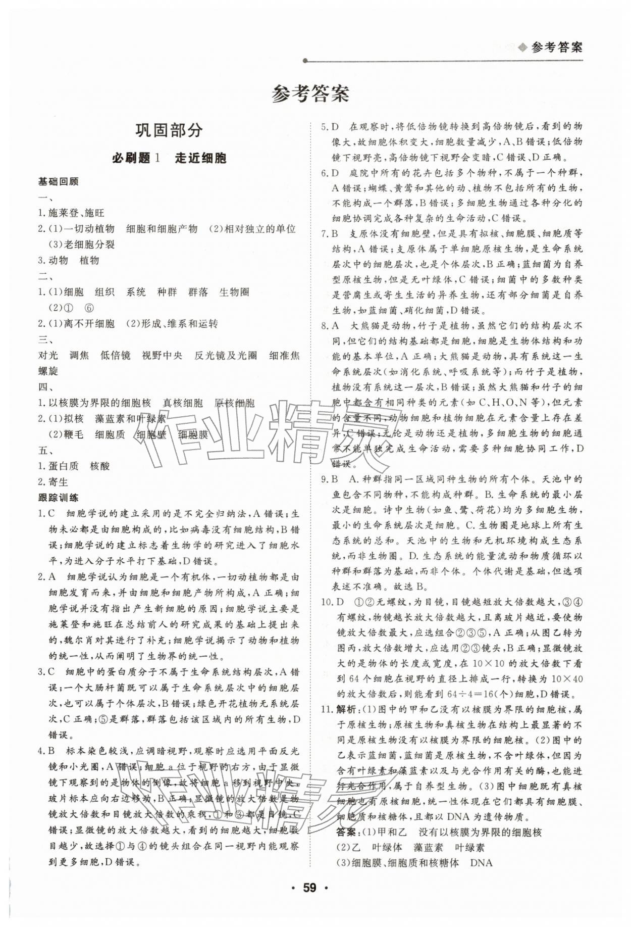 2026年高中假日必刷題高一生物&nbsp;第1頁