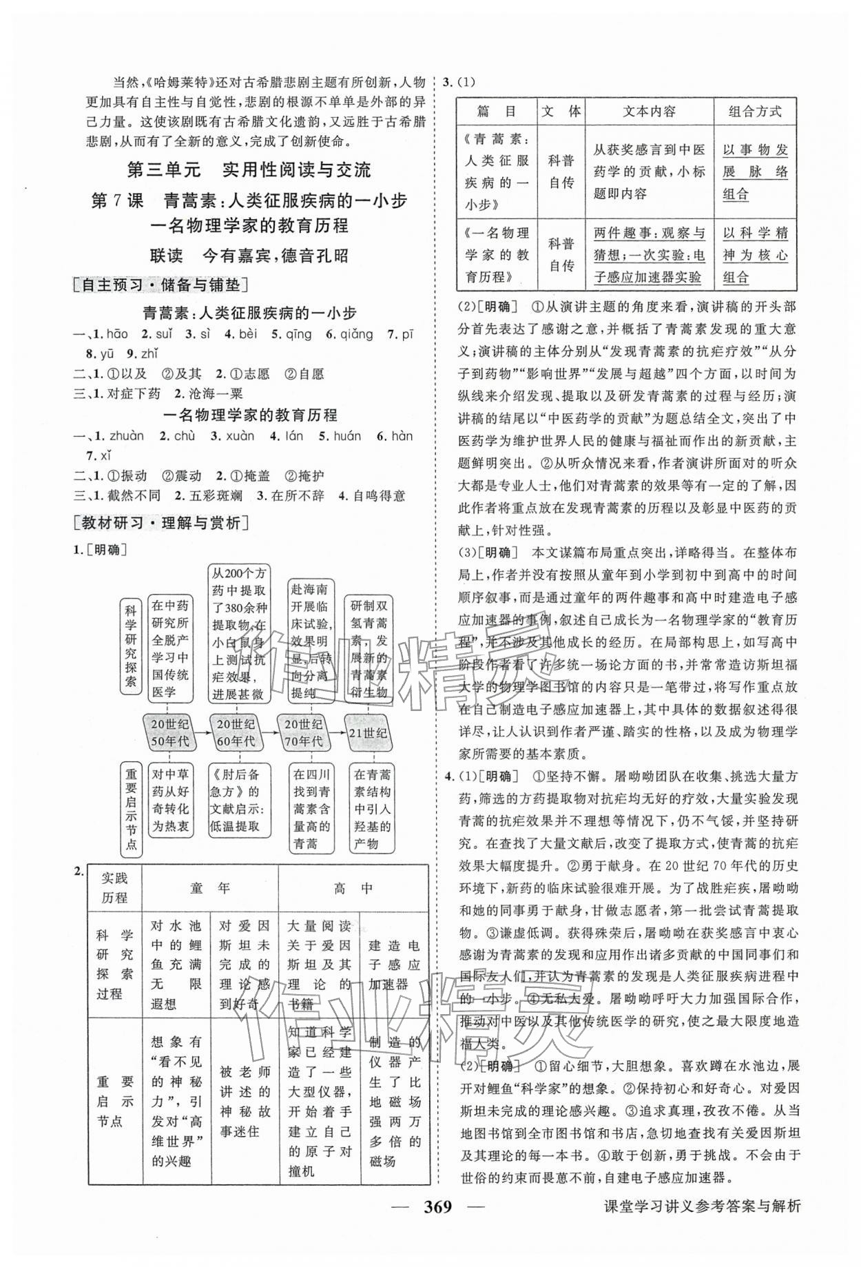 2026年高中同步创新课堂优化方案高中语文下册人教版&nbsp;第15页