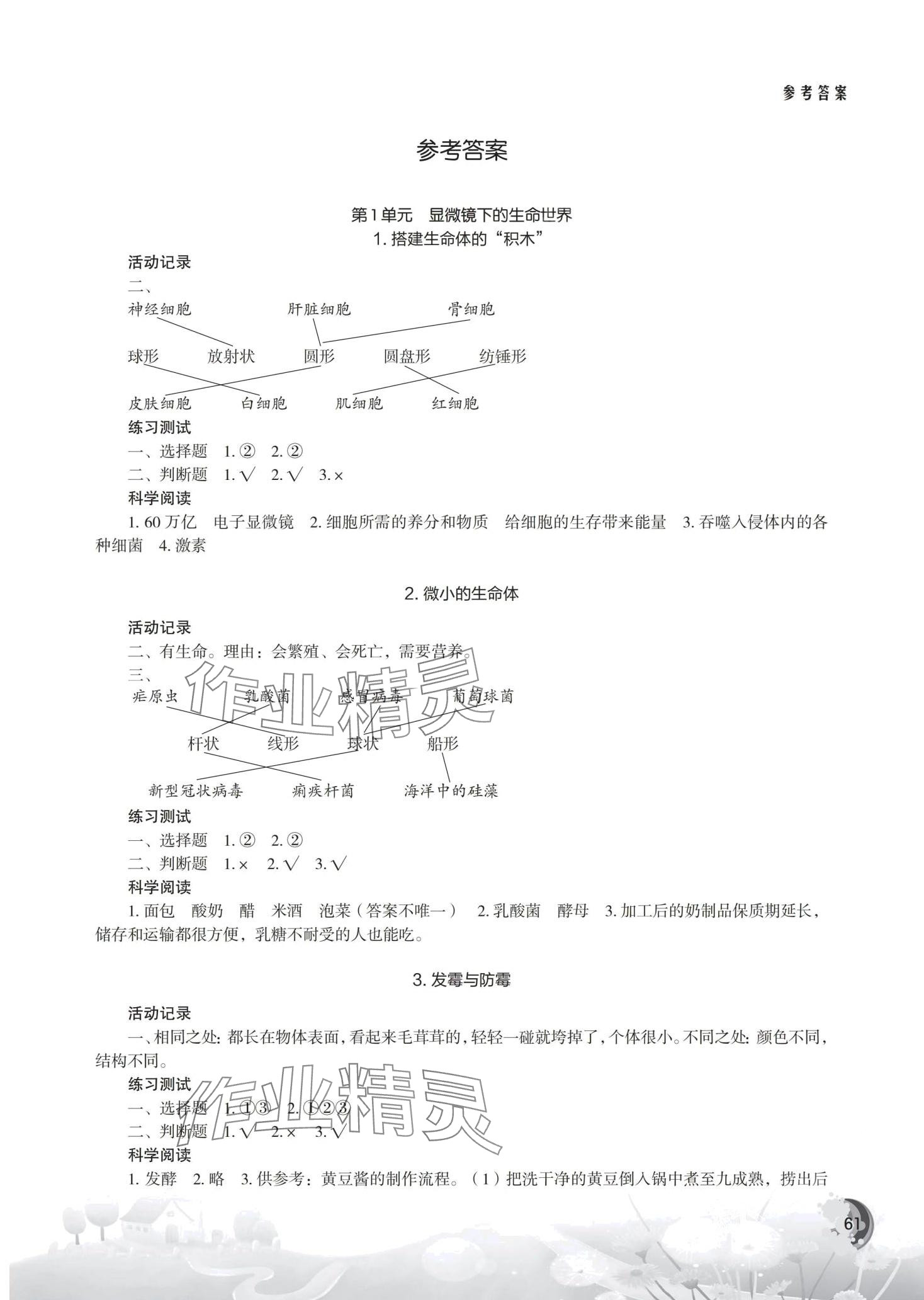 2024年小学科学实验册五年级下册苏教版双色版 第1页