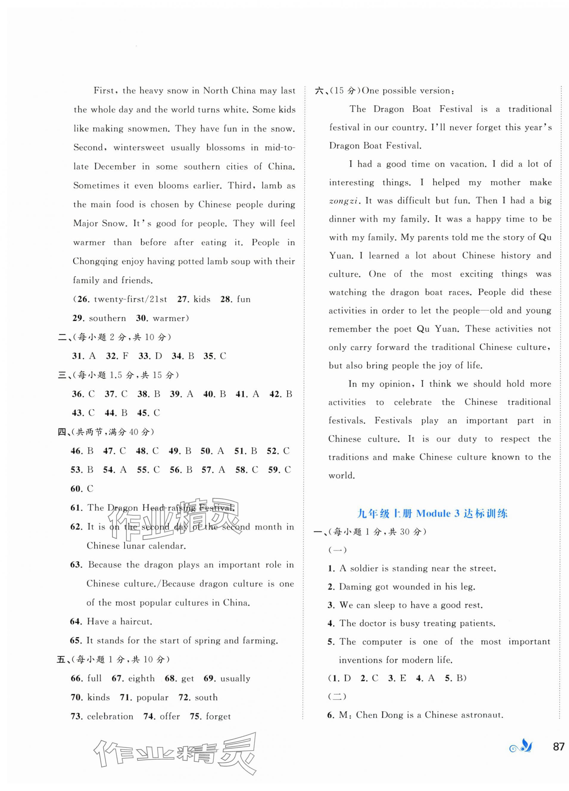 2025年新課程學習與測評單元雙測九年級英語全一冊外研版&nbsp;第5頁