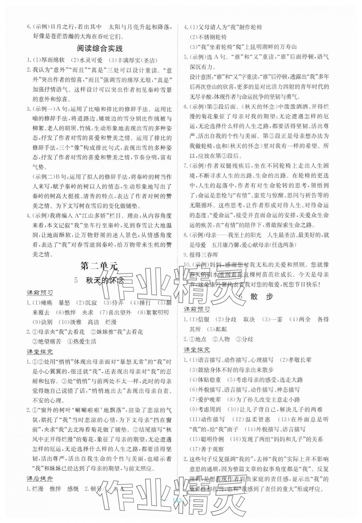 2025年南方新课堂金牌学案七年级语文上册人教版 第3页