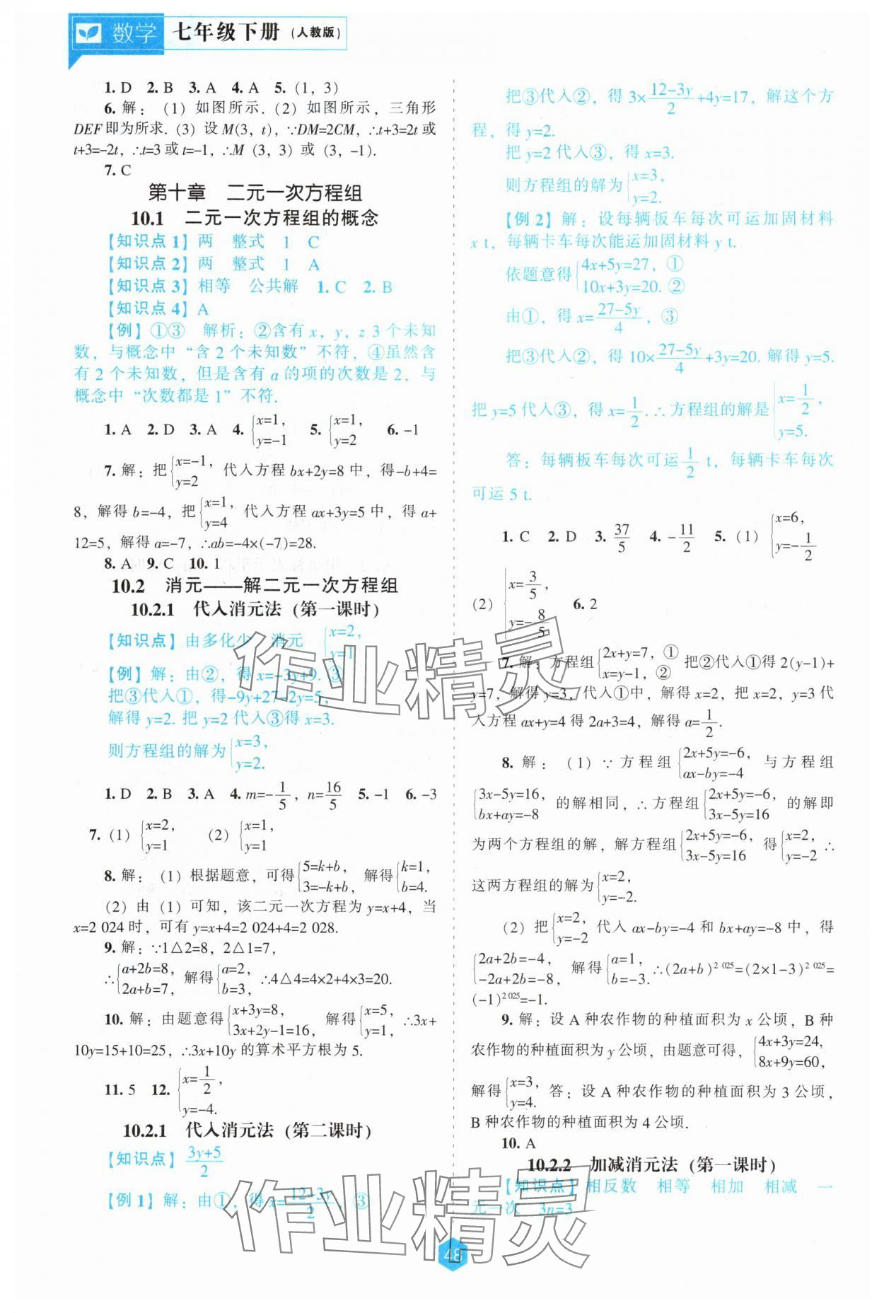 2025年新課程能力培養(yǎng)七年級(jí)數(shù)學(xué)下冊(cè)人教版 第6頁