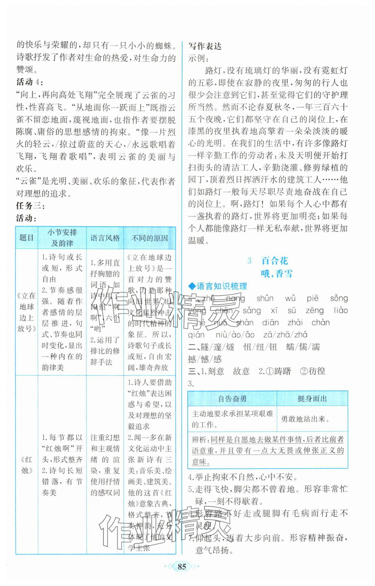 2025年同步解析與測(cè)評(píng)課時(shí)練人民教育出版社高中語(yǔ)文必修上冊(cè)人教版&nbsp;第3頁(yè)
