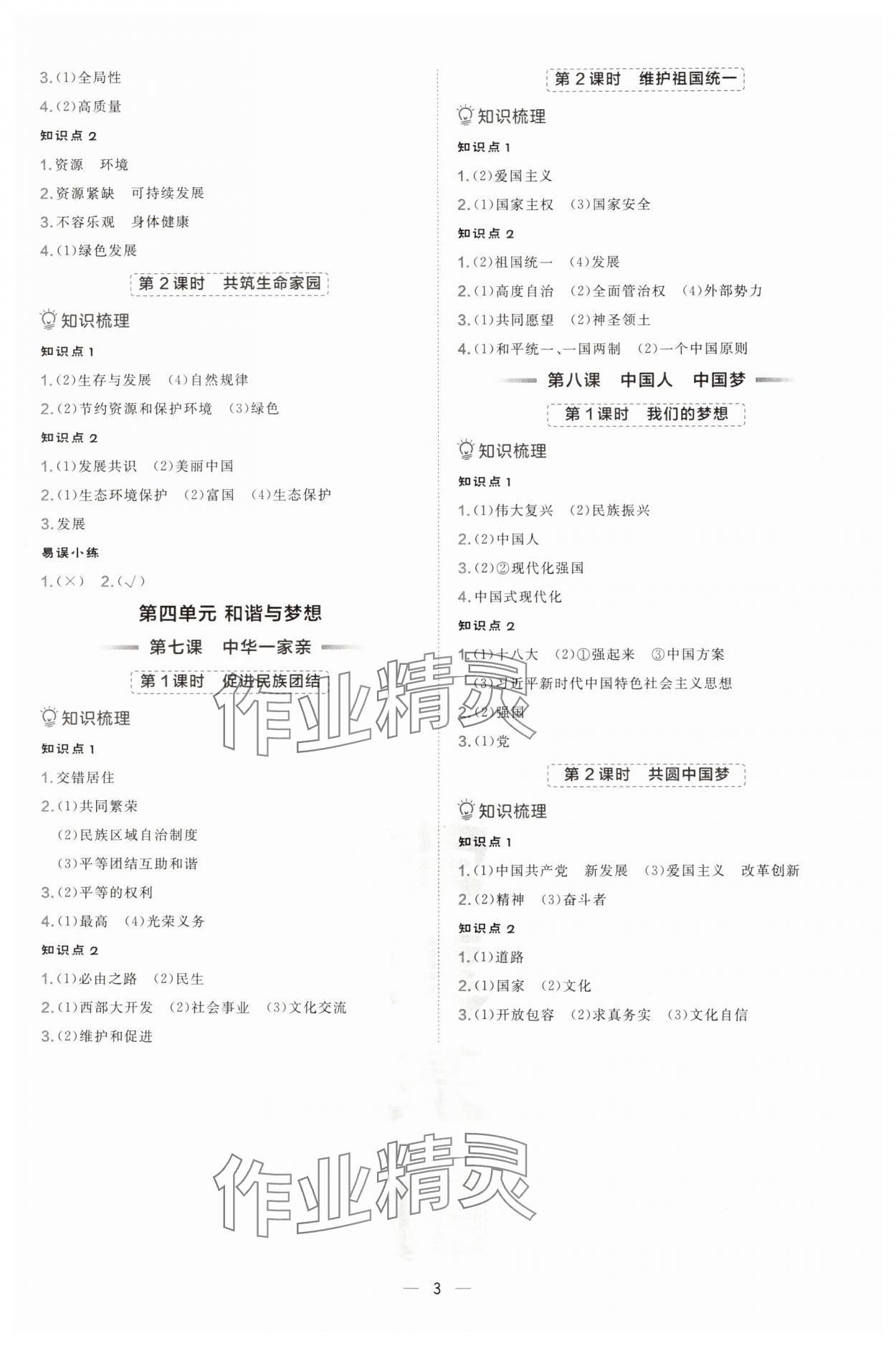 2024年點(diǎn)撥訓(xùn)練九年級(jí)道德與法治上冊(cè)人教版海南專版 第3頁(yè)