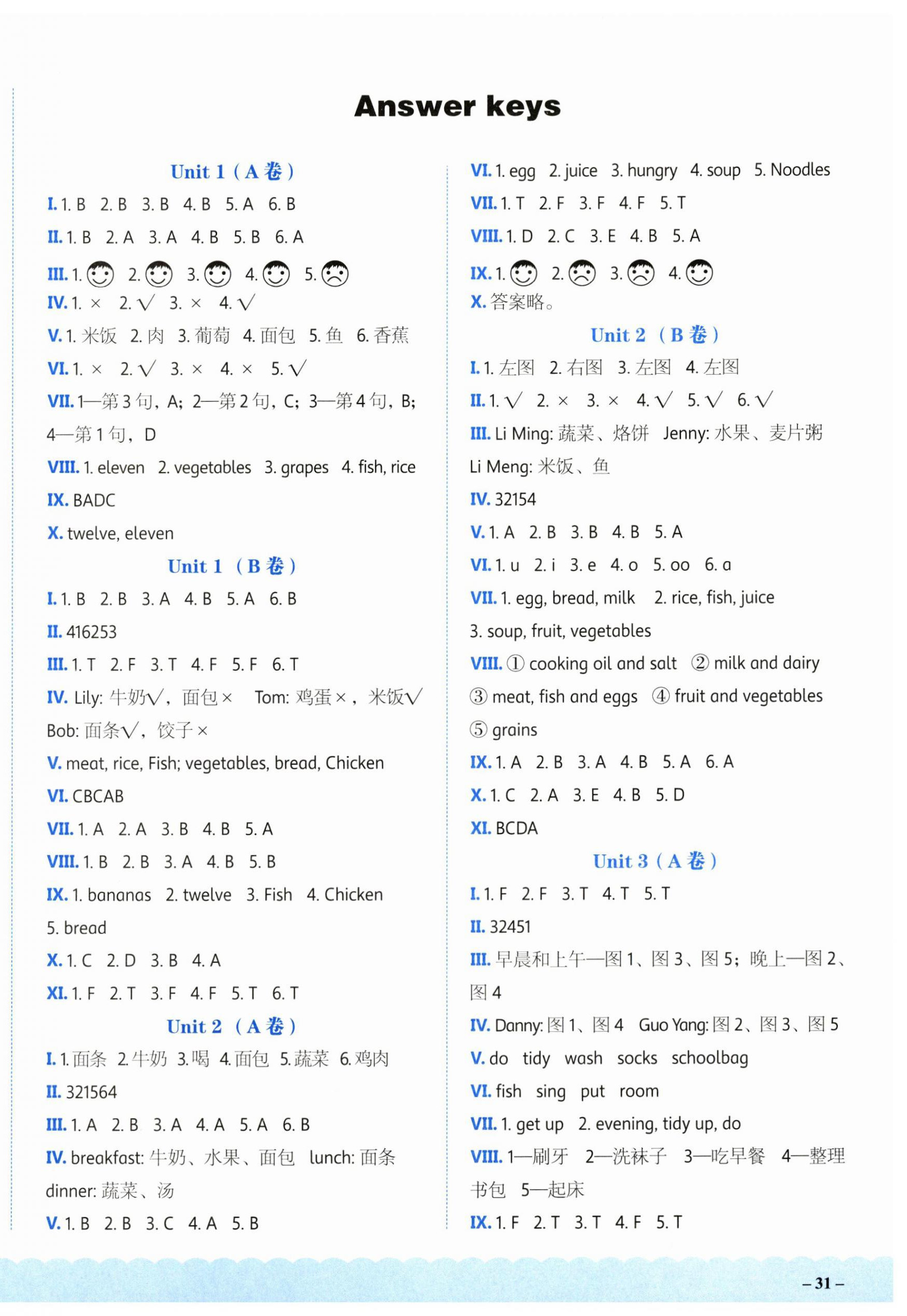 2025年基本功訓(xùn)練三年級英語下冊冀教版 參考答案第1頁