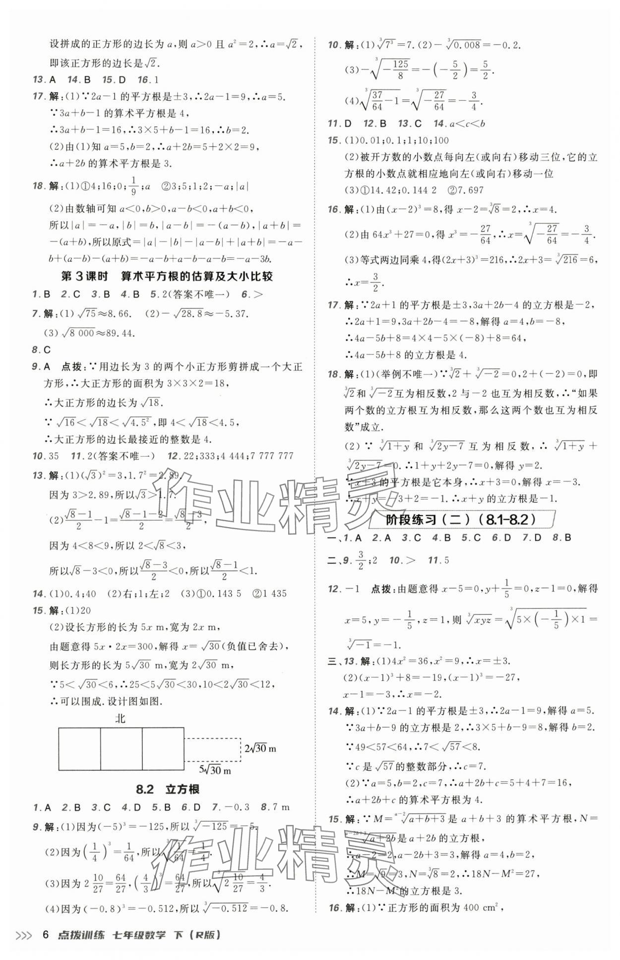 2025年點(diǎn)撥訓(xùn)練七年級(jí)數(shù)學(xué)下冊(cè)人教版 第6頁(yè)