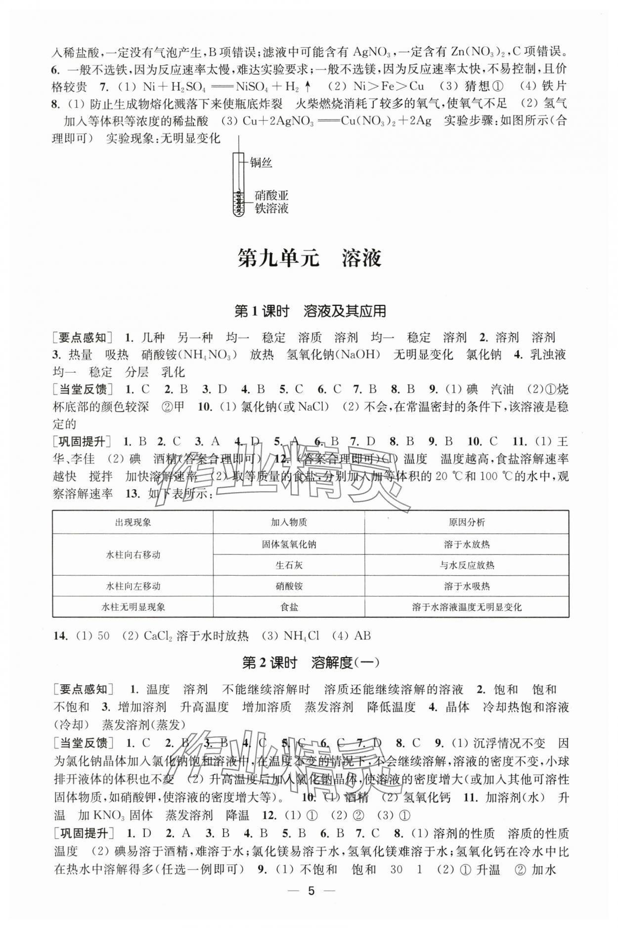 2025年創(chuàng)新課時(shí)作業(yè)本九年級化學(xué)下冊全國版 第5頁