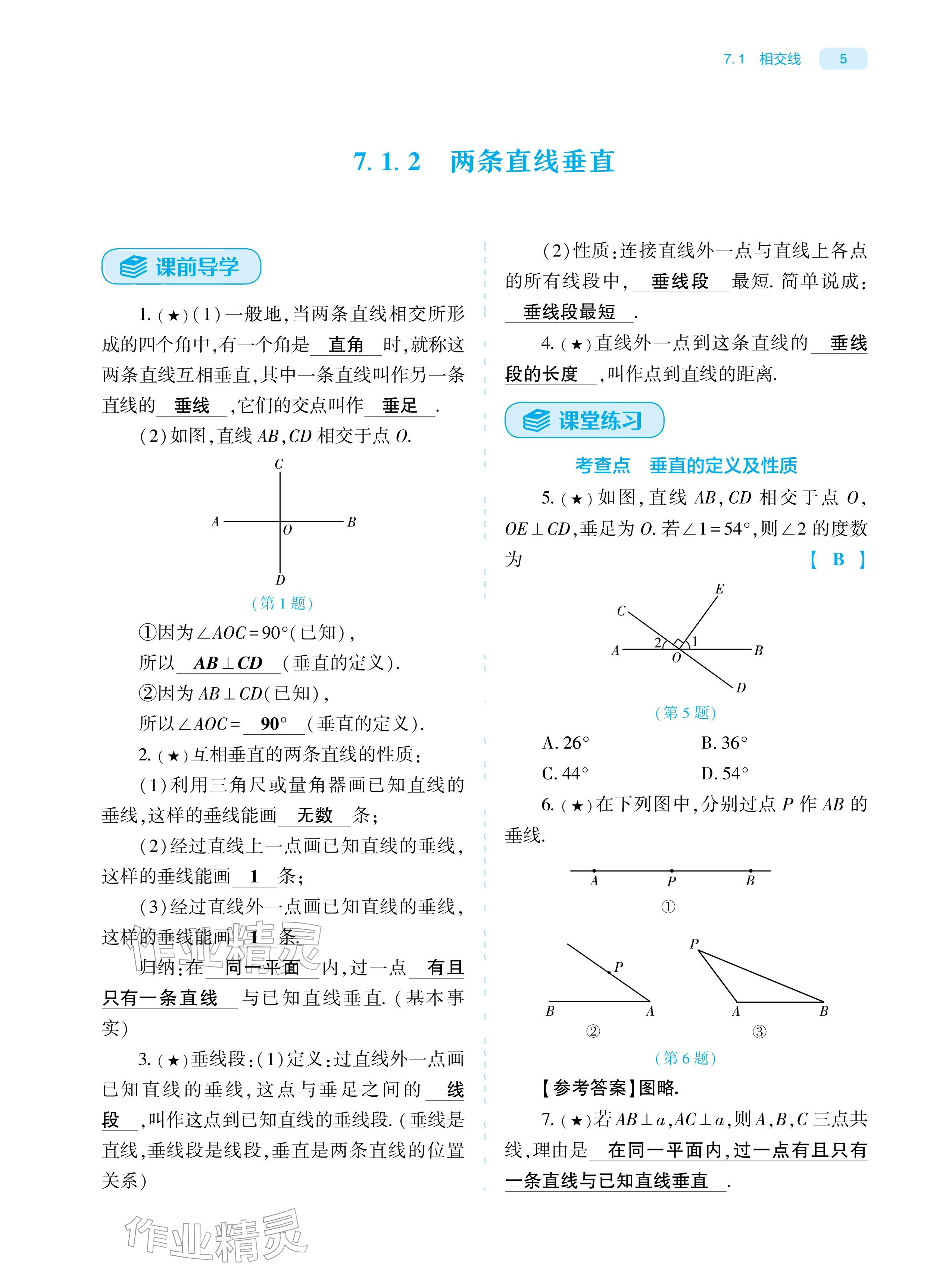 2026年基础训练大象出版社七年级数学下册人教版&nbsp;参考答案第5页