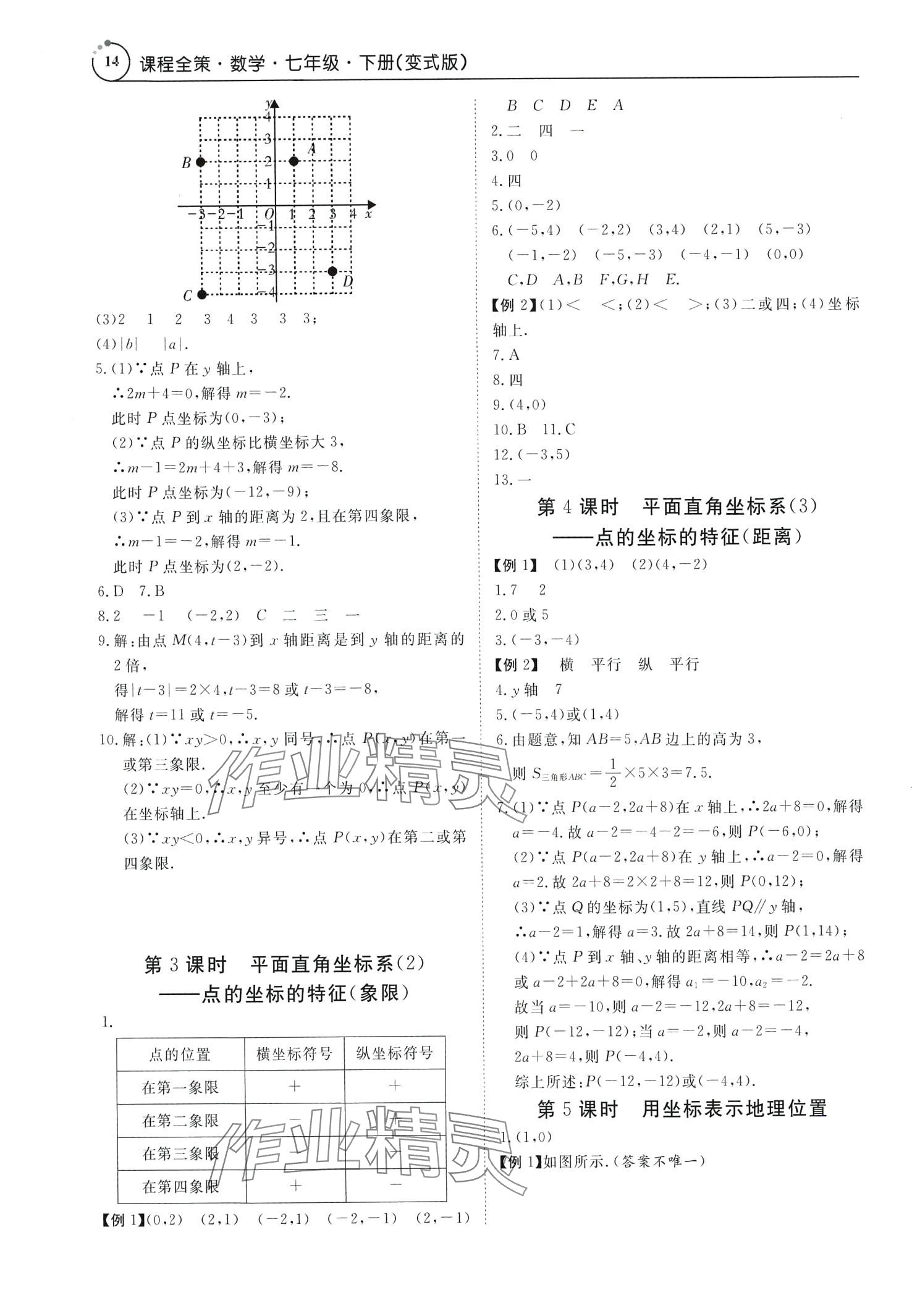 2024年課程全策七年級數學下冊人教版 第14頁