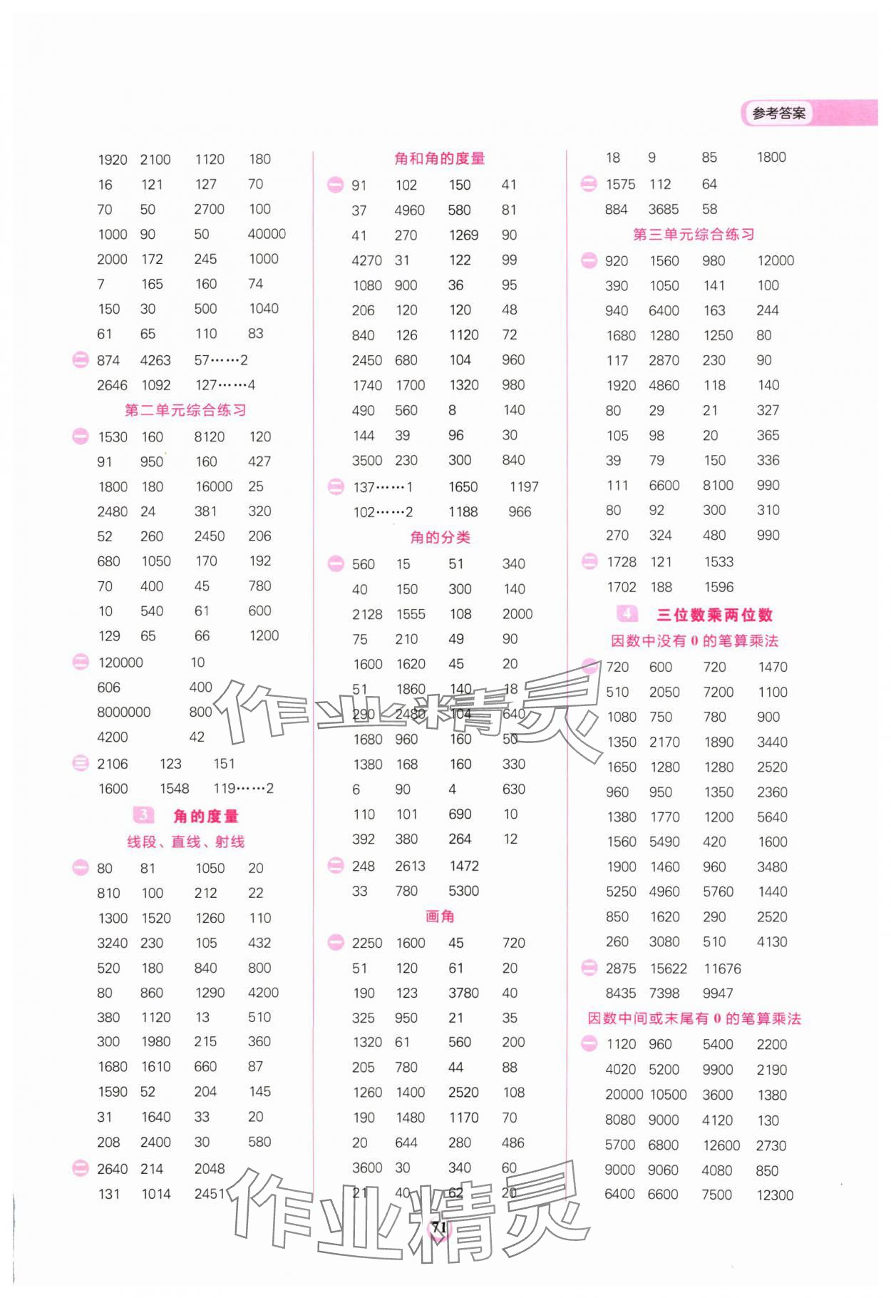 2024年計算全能四年級數(shù)學上冊人教版 第3頁