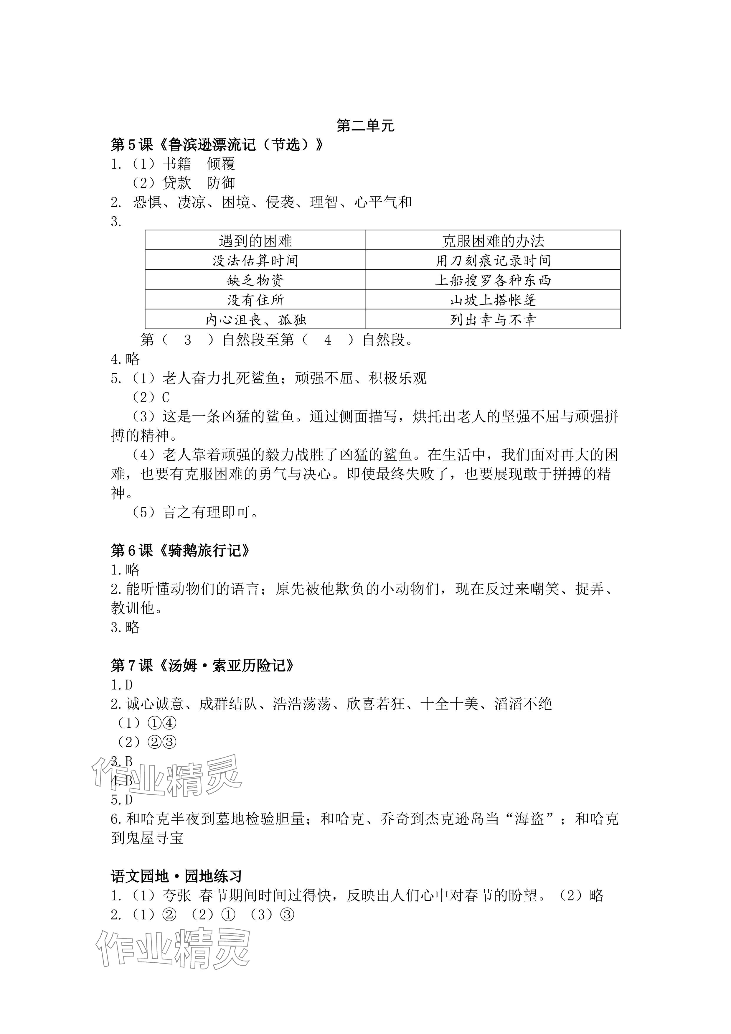 2024年新課標學(xué)習(xí)方法指導(dǎo)叢書六年級語文下冊人教版 參考答案第2頁