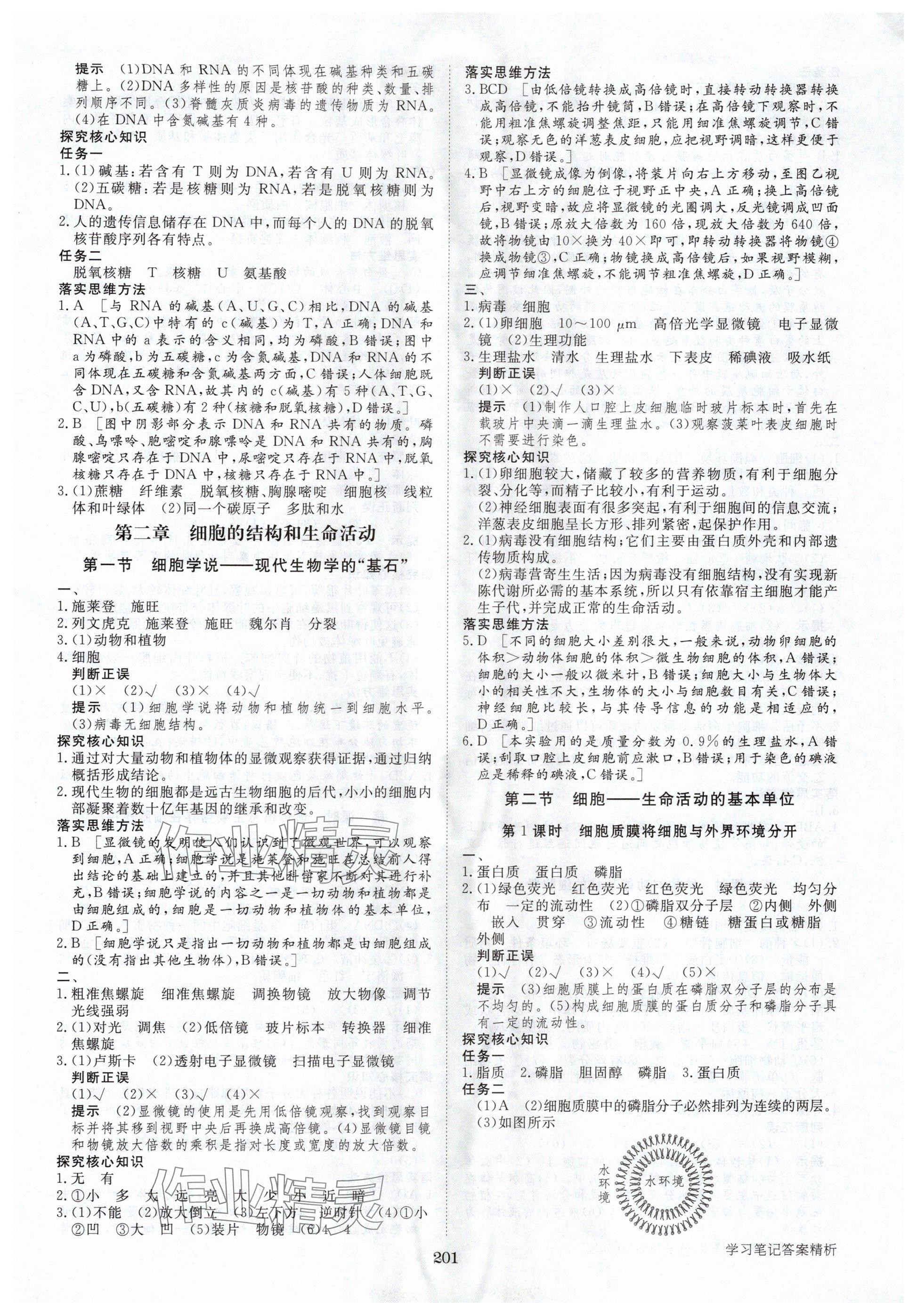 2025年步步高学习笔记高中生物必修1苏教版 第4页
