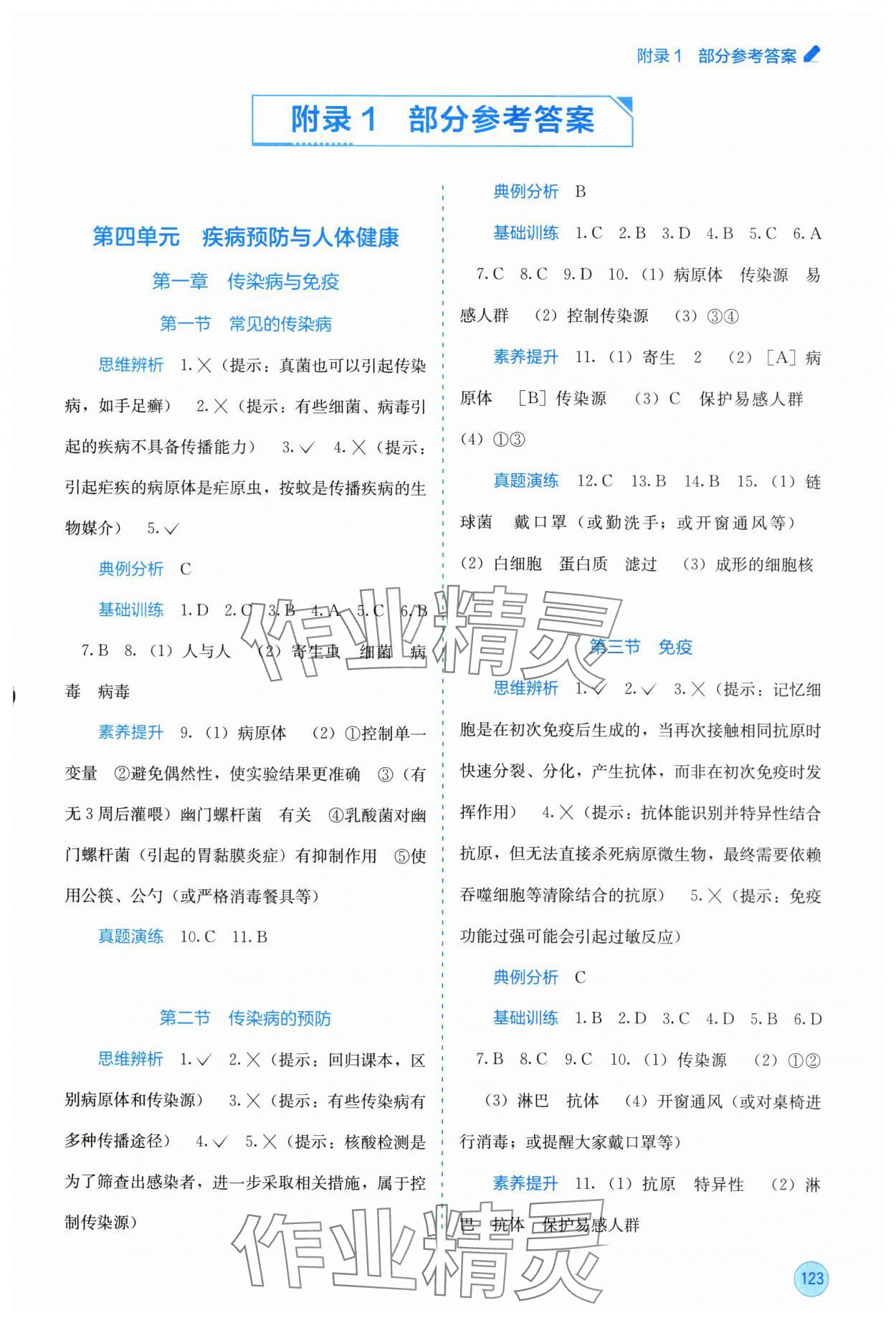 2025年自主学习能力测评八年级生物上册冀少版 第1页