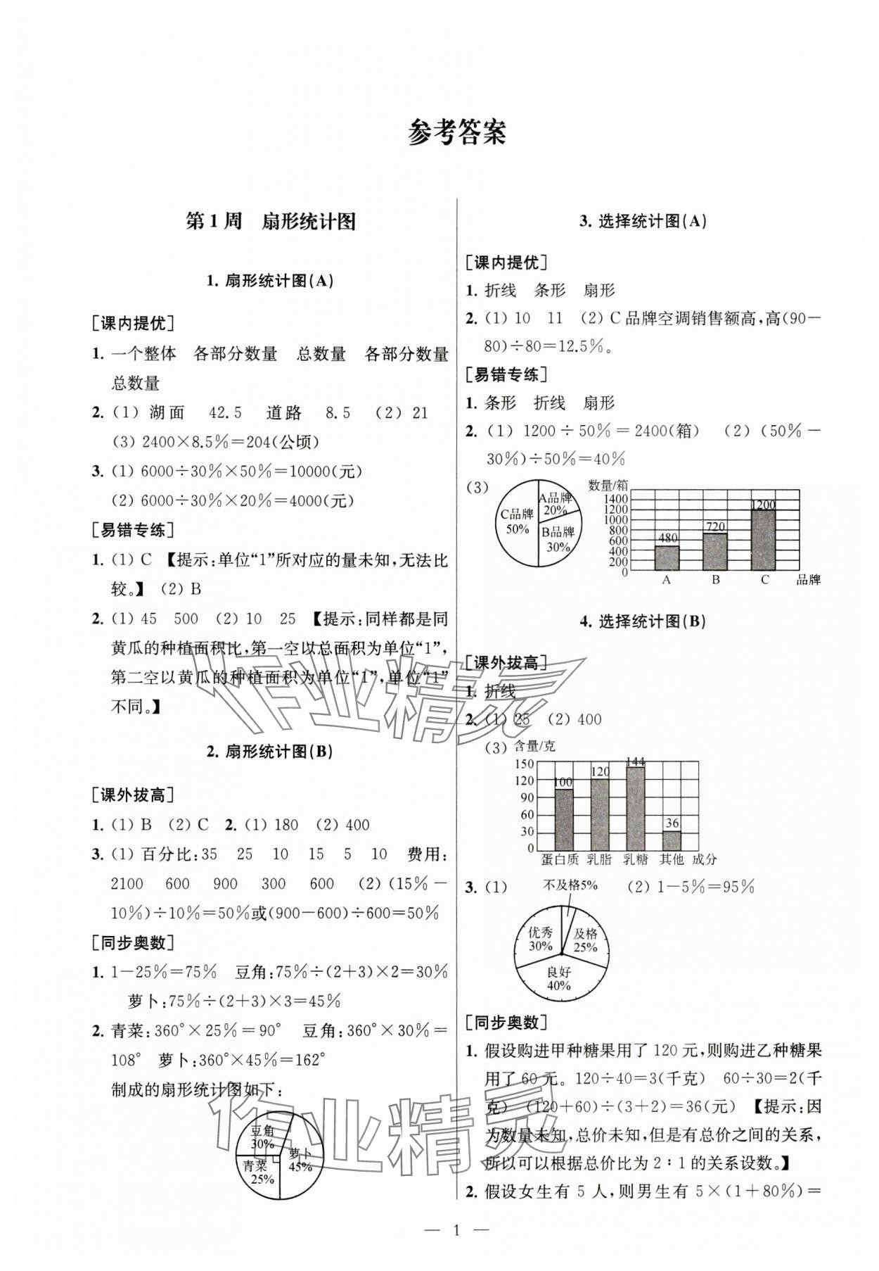 2024年從課本到奧數(shù)六年級(jí)數(shù)學(xué)下冊(cè)蘇教版 參考答案第1頁