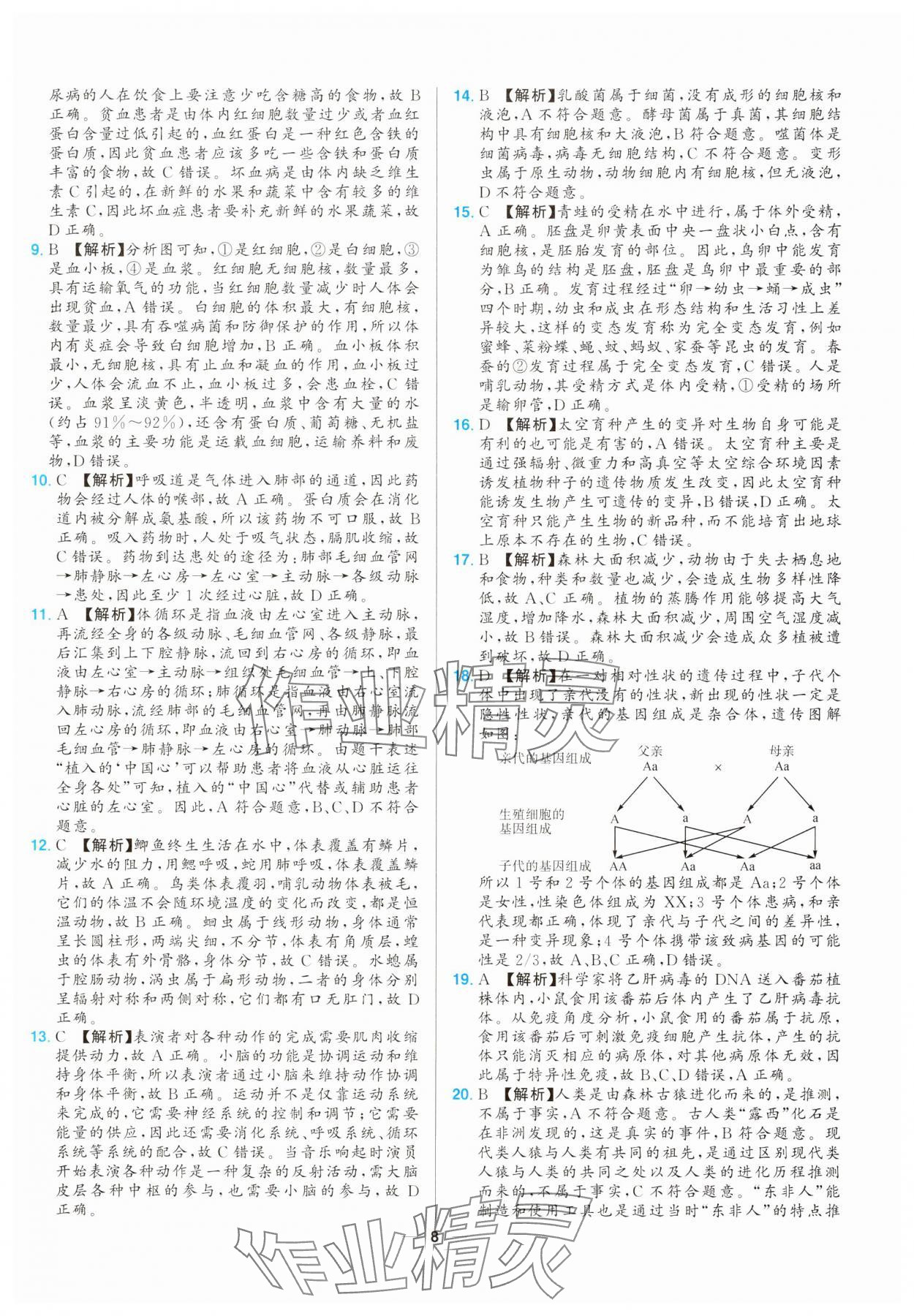 2025年江西超級中考通關(guān)卷生物 第8頁