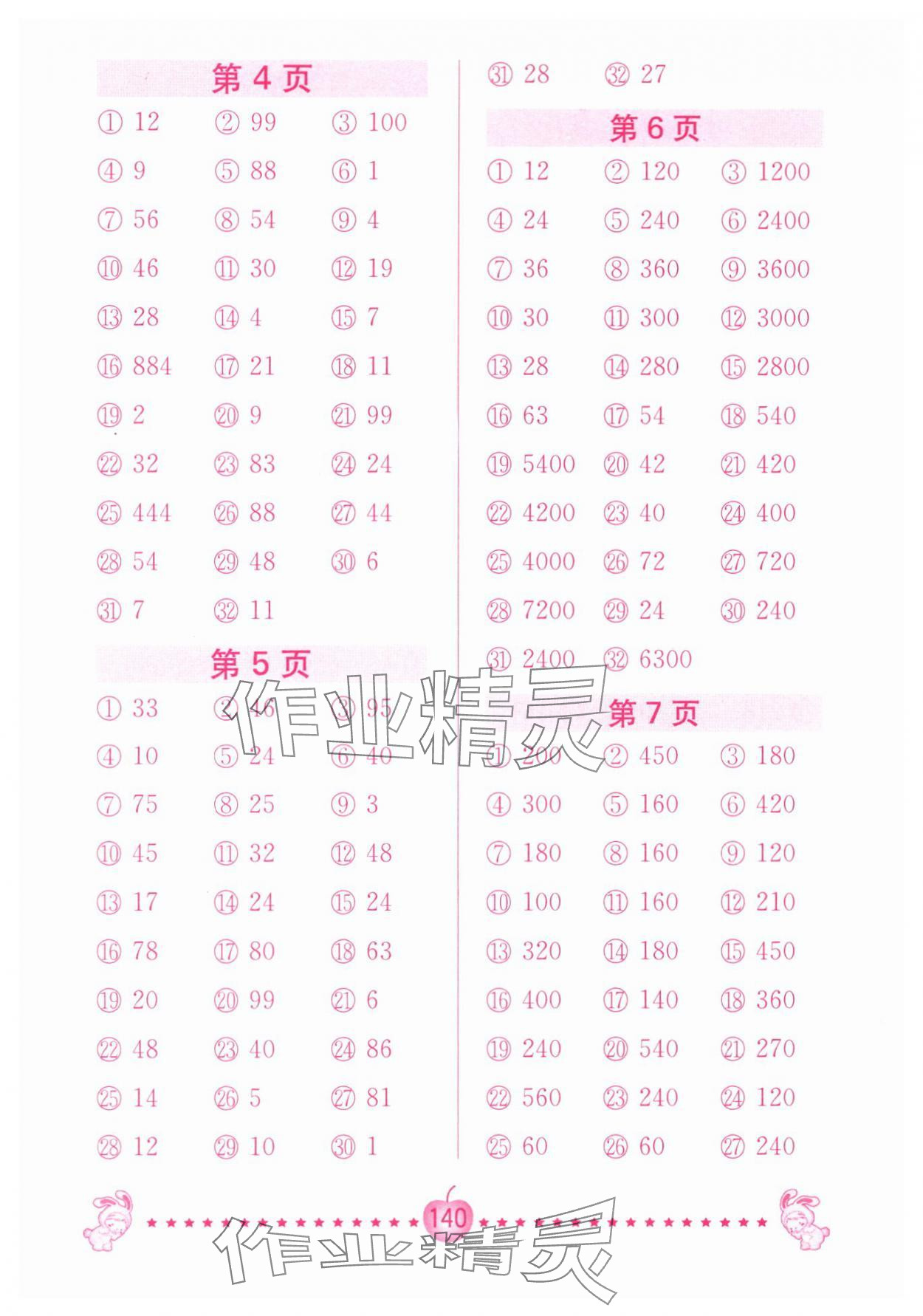 2025年口算题卡南京大学出版社三年级数学上册苏教版 第2页