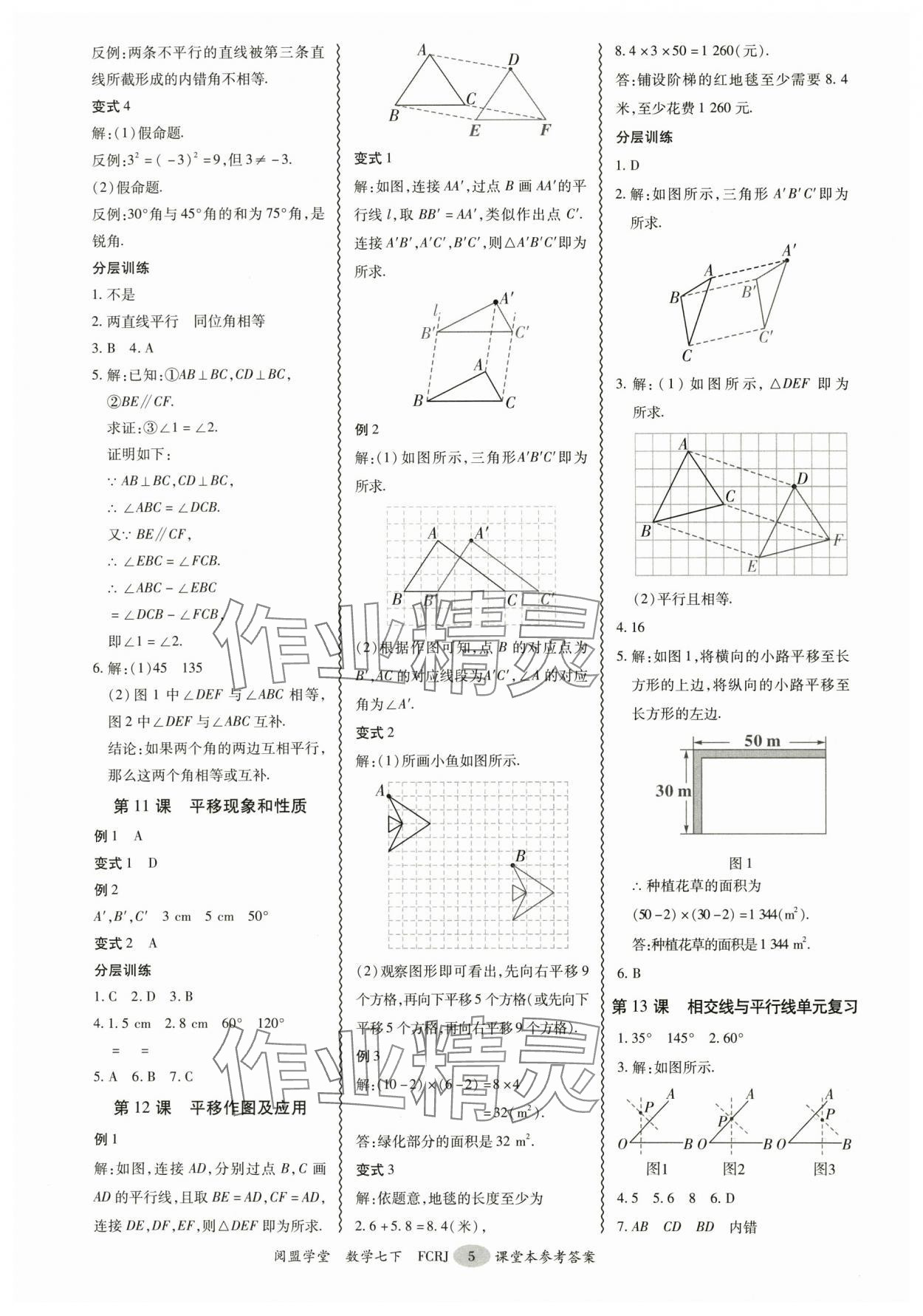 2025年分層導(dǎo)學(xué)案七年級(jí)數(shù)學(xué)下冊(cè)人教版 參考答案第5頁
