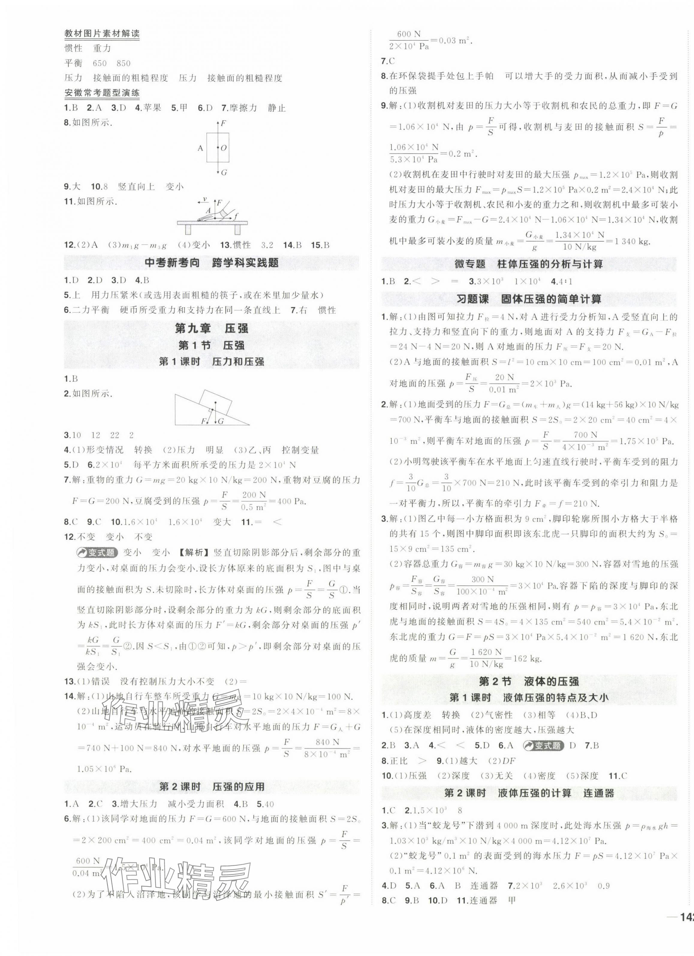2025年?duì)钤刹怕穭?chuàng)優(yōu)作業(yè)八年級(jí)物理下冊(cè)人教版安徽專版 第3頁(yè)