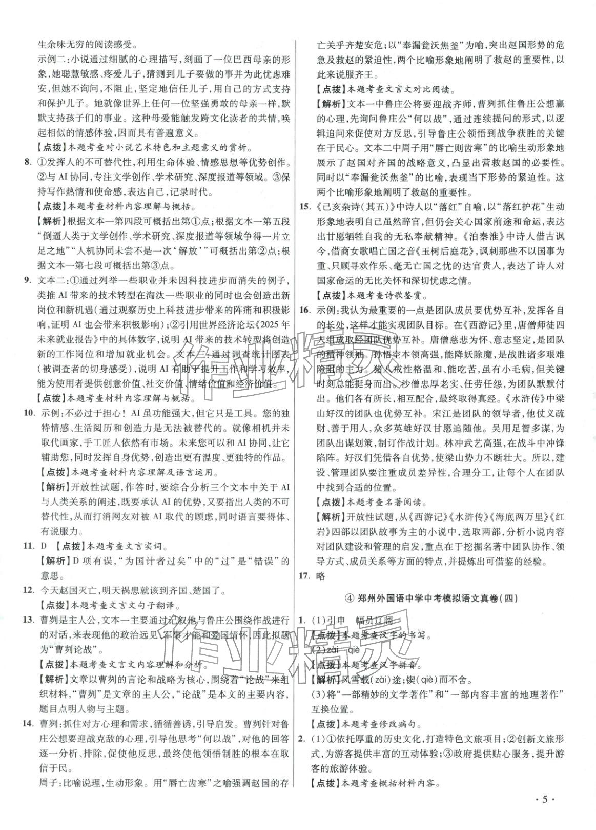 2026年初中毕业升学真题详解语文河南专版 第5页