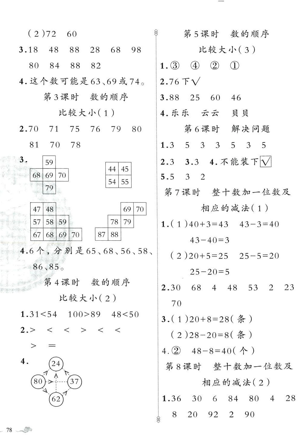 2024年黃岡金牌之路練闖考一年級(jí)數(shù)學(xué)下冊(cè)人教版 第4頁(yè)