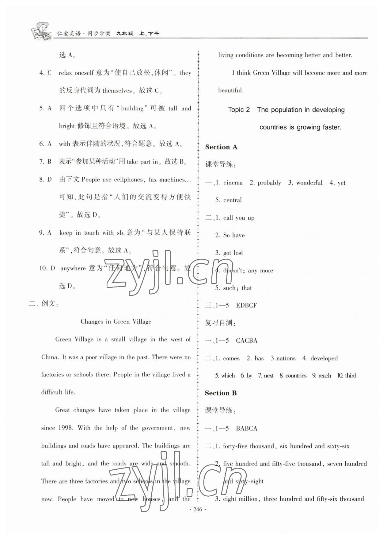 2023年仁爱英语同步学案九年级全一册仁爱版 第3页