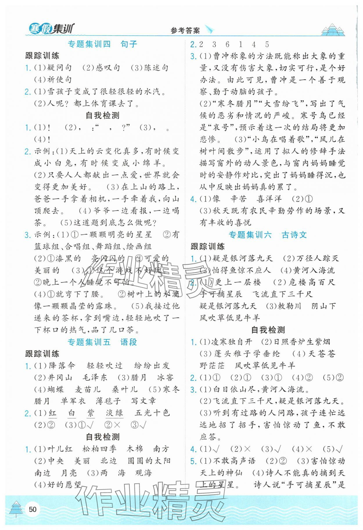 2025年寒假集训合肥工业大学出版社二年级语文人教版 第2页