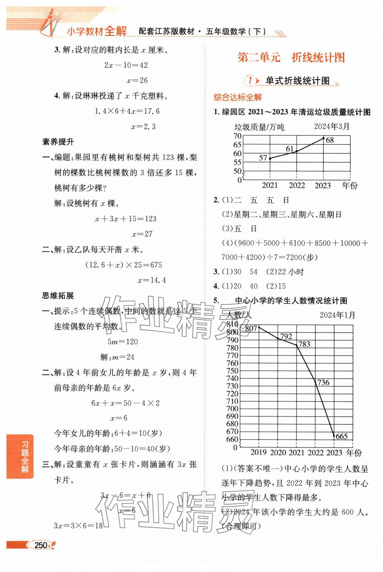 2025年教材全解五年級數學下冊蘇教版 參考答案第3頁