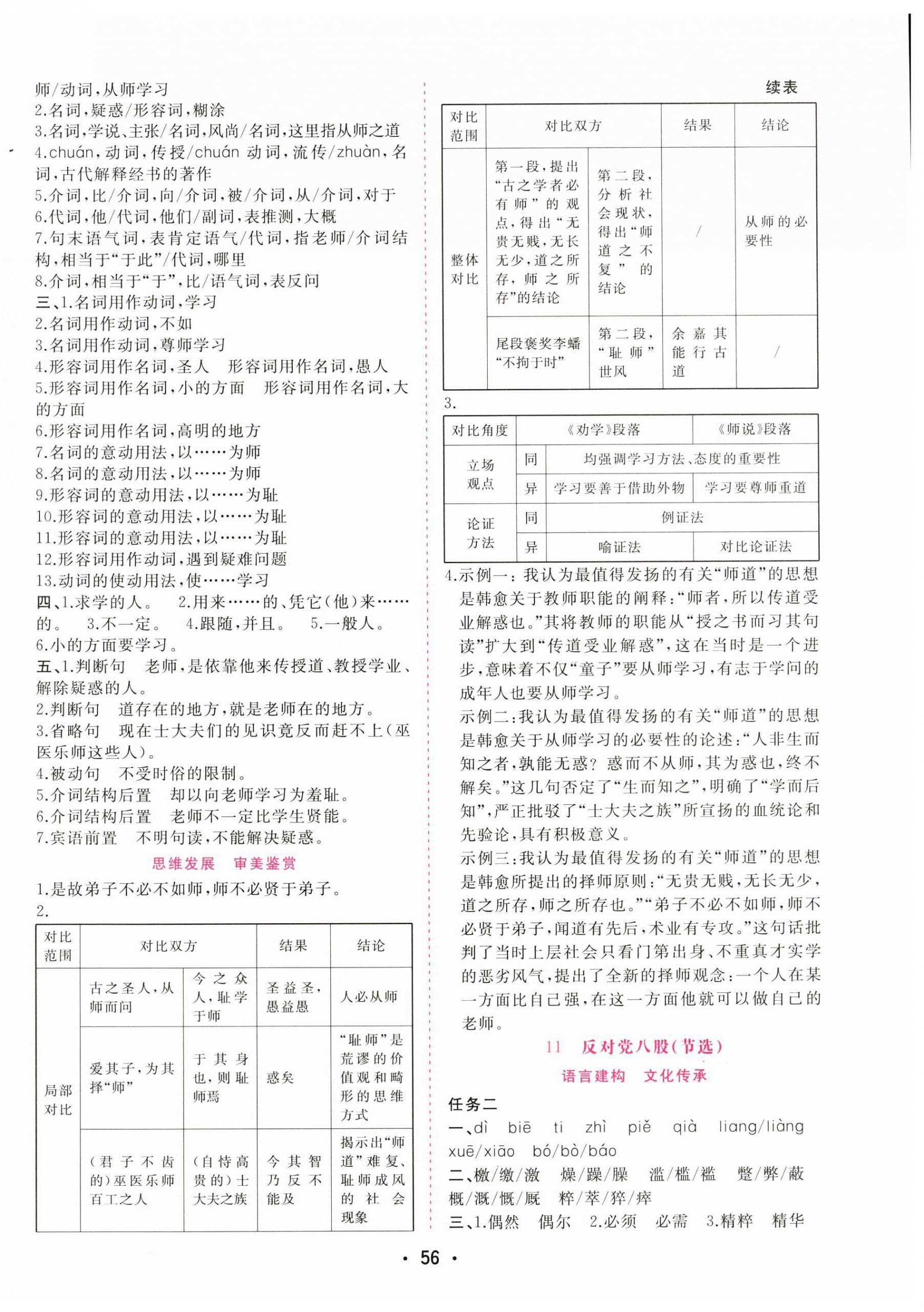 2024年金版学案高中同步辅导与检测高中语文必修上册人教版 第8页