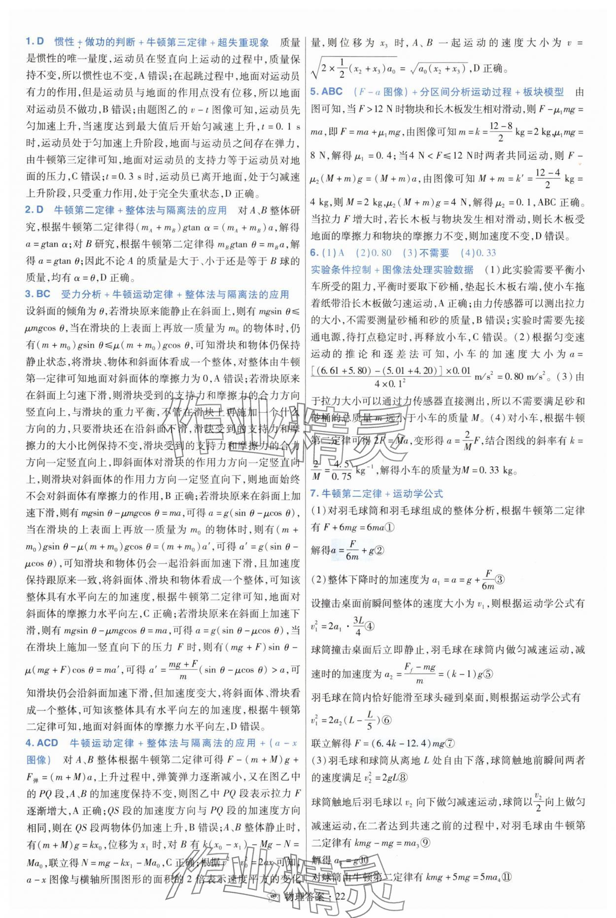 2025年考點集訓45天物理 參考答案第22頁
