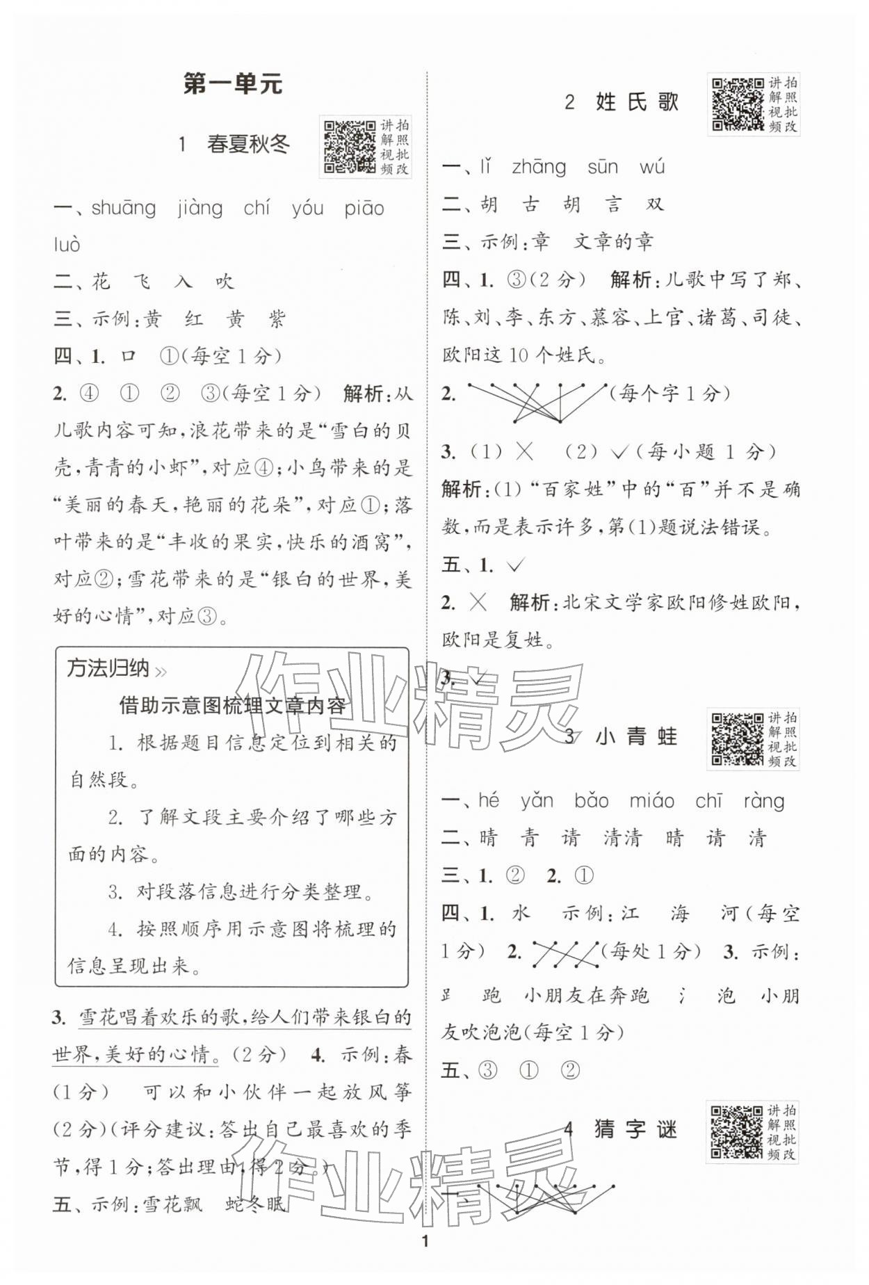 2026年拔尖特训一年级语文下册人教版&nbsp;第1页
