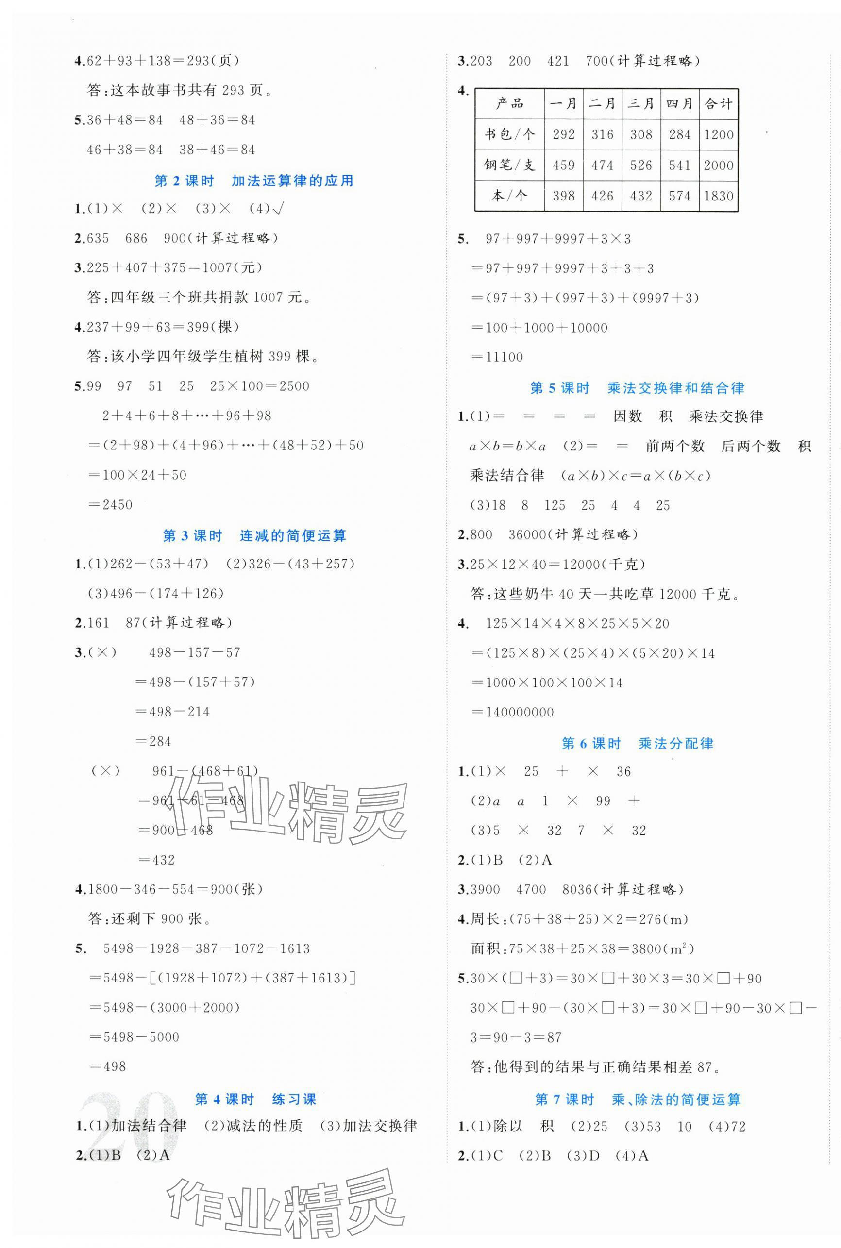 2025年黃岡新課堂四年級數學下冊人教版 第3頁