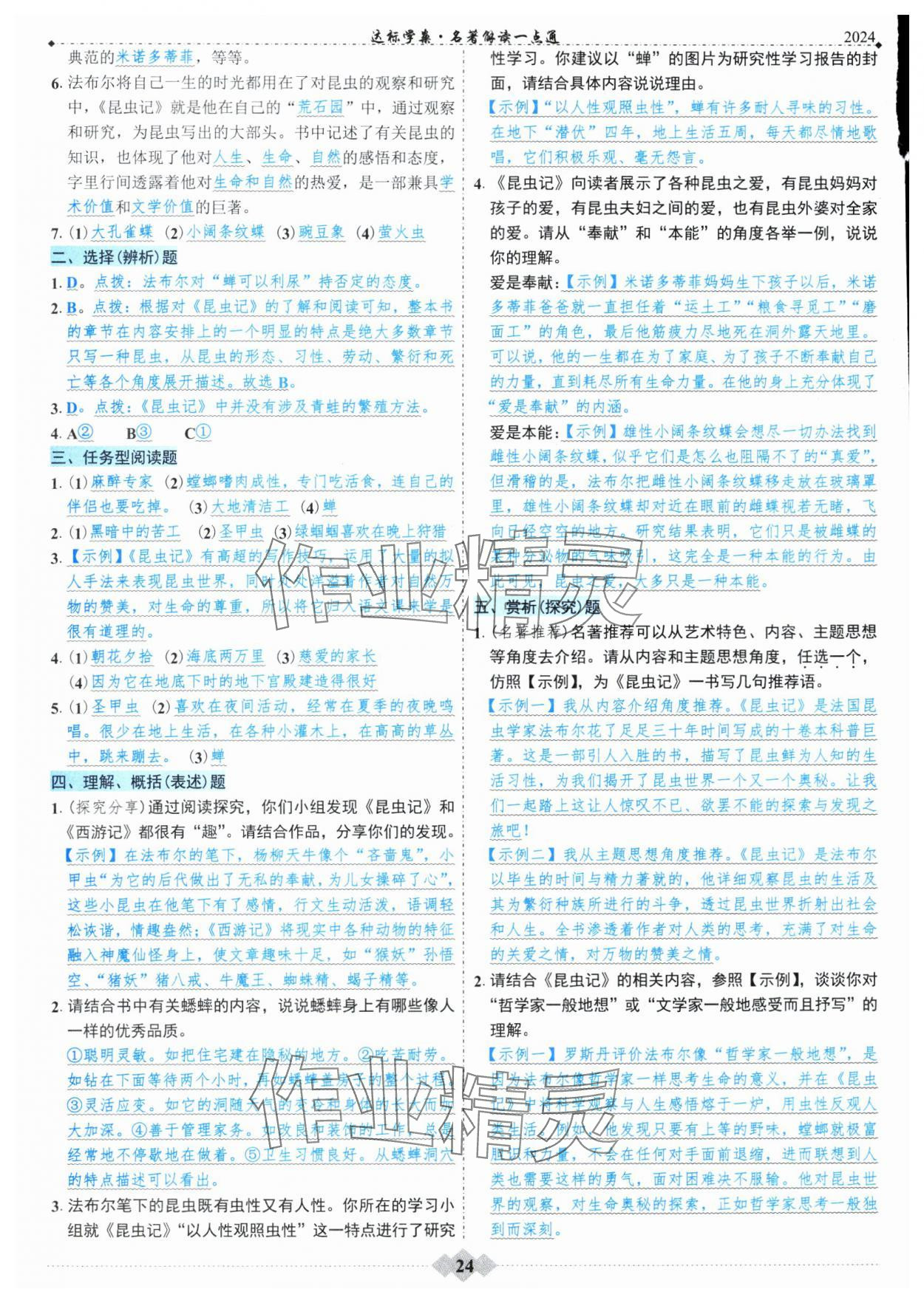 2024年廣東達標學案名著解讀一點通部編版 第24頁
